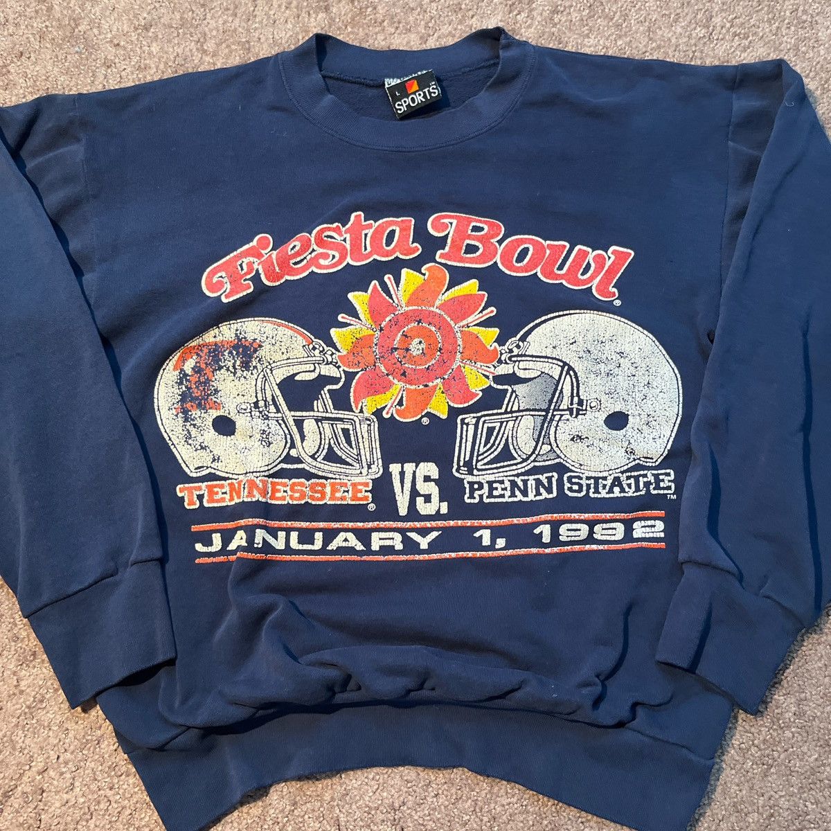 Other 1992 Fiesta Bowl Penn State vs Tennessee Football Crewneck Size US L / EU 52-54 / 3 - 1 Thumbnail
