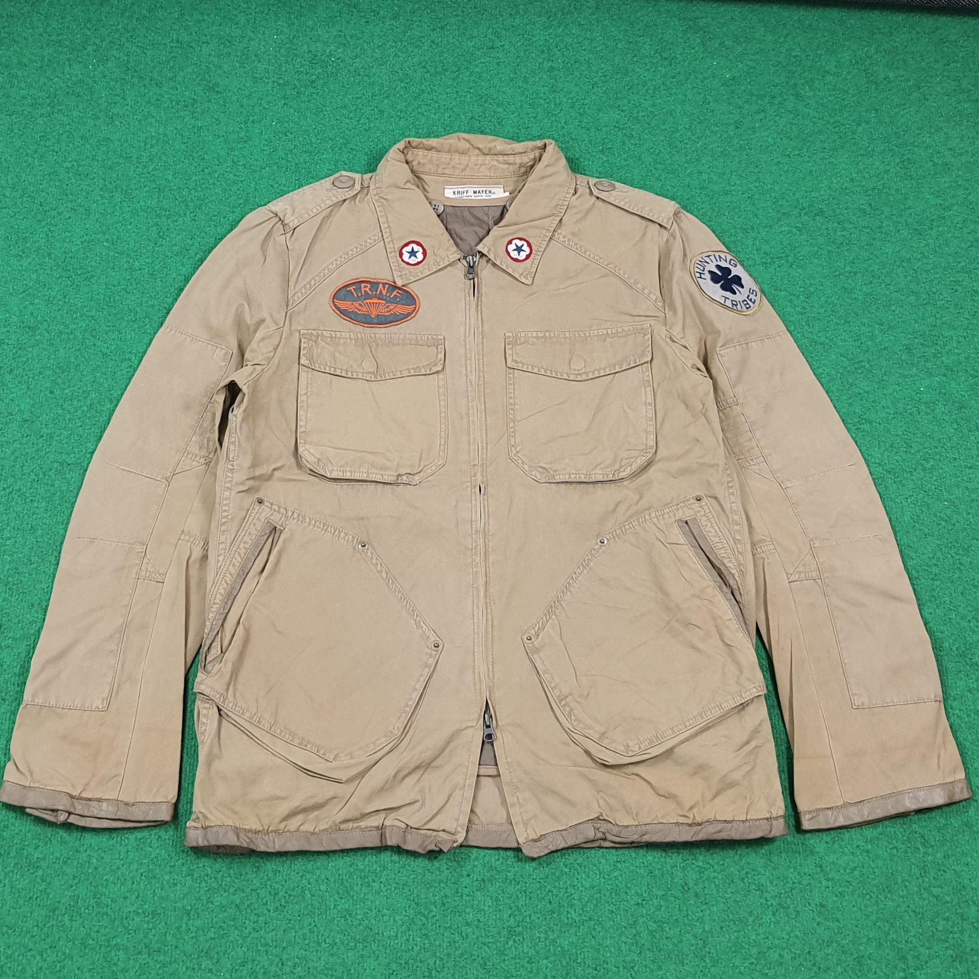 Vintage Vintage Kriff Mayer Patches Cargo Military Chore Coat C278N4 Size US M / EU 48-50 / 2 - 1 Thumbnail