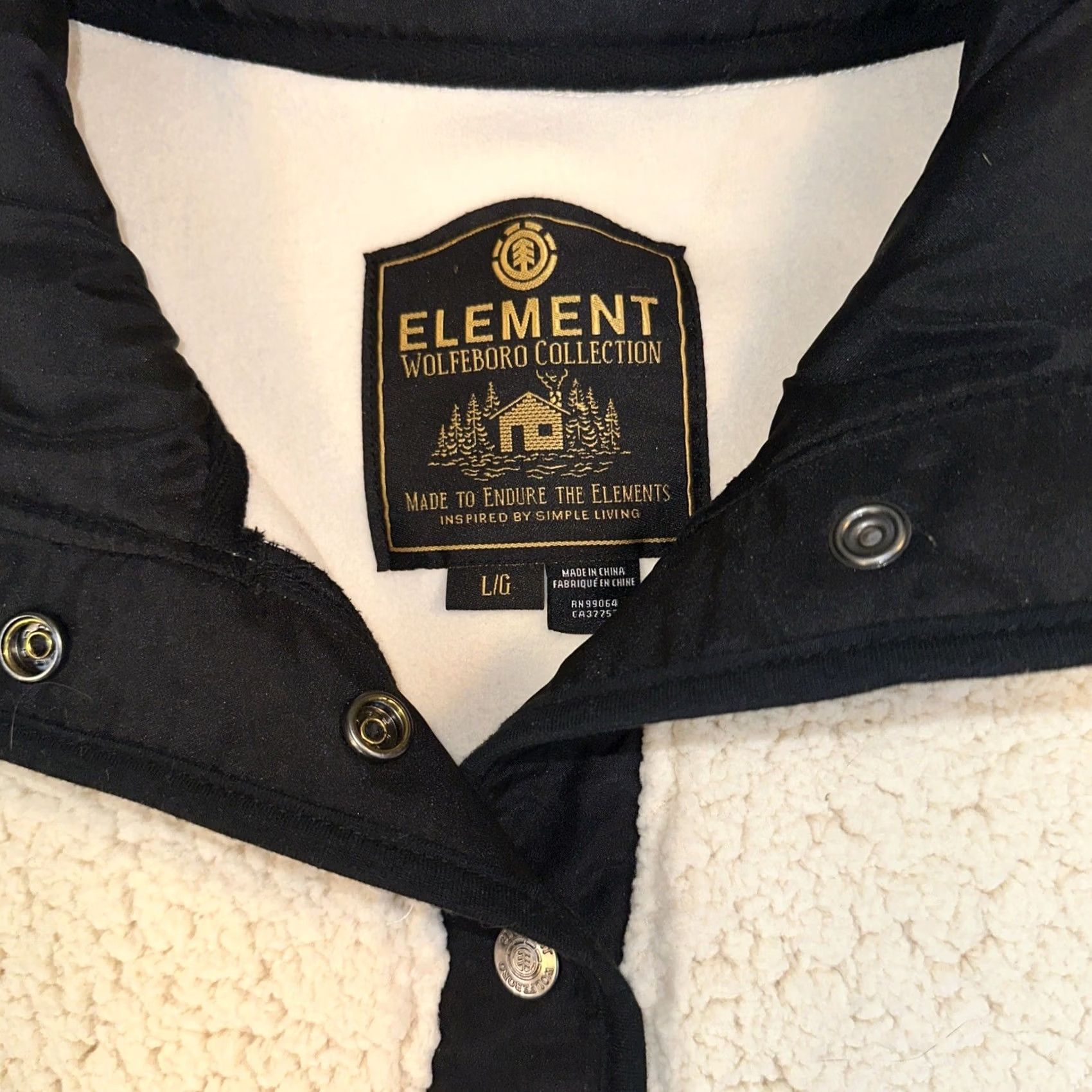 Element Element Sherpa Women’s Pullover Large Ivory “And Chill” Wolfboro J692WECS Size L / US 10 / IT 46 - 2 Thumbnail