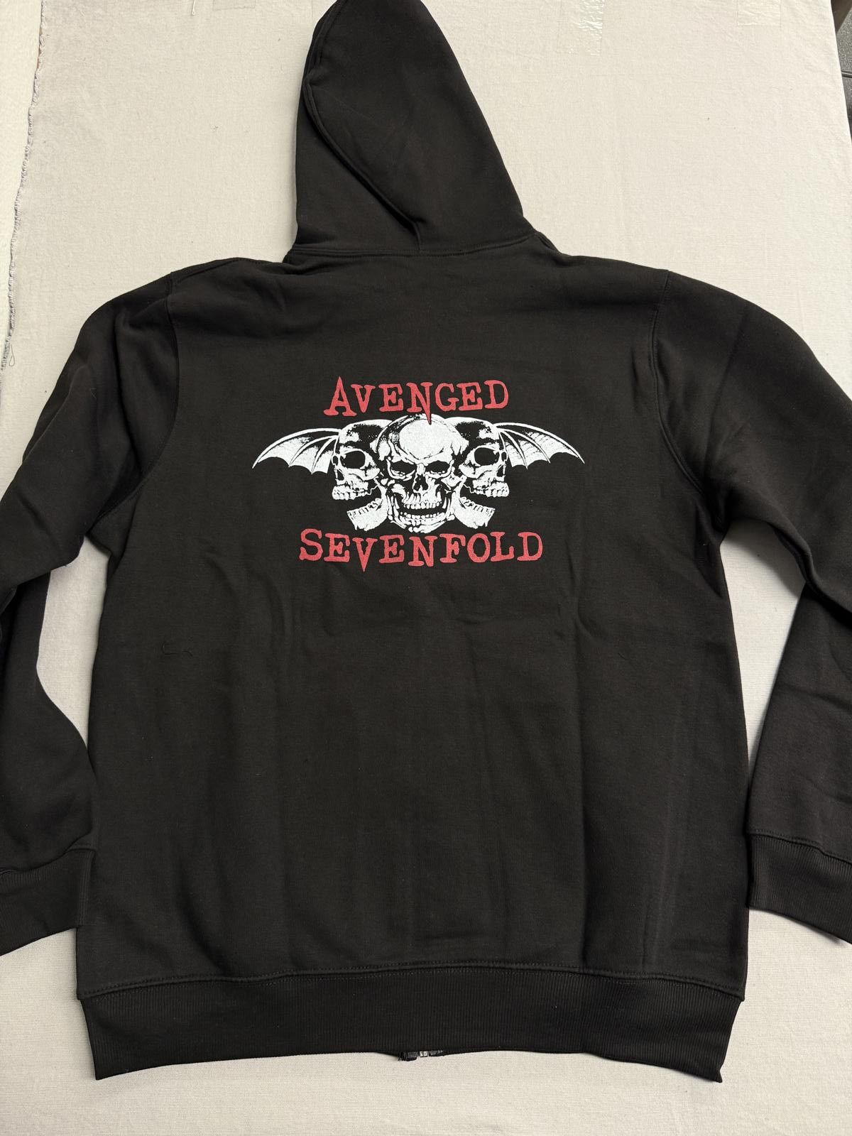 Other Avenged Sevenfold Zip Up Hoodie - A7X Skull Bat Wings - L Size US L / EU 52-54 / 3 - 1 Thumbnail