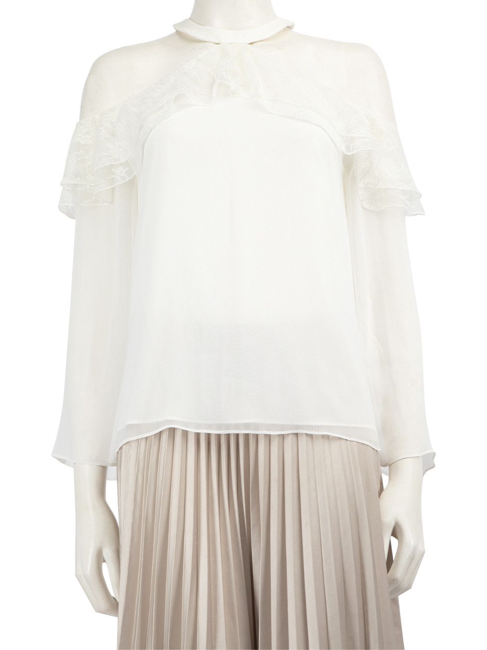 White Shoulder Cut Out Top