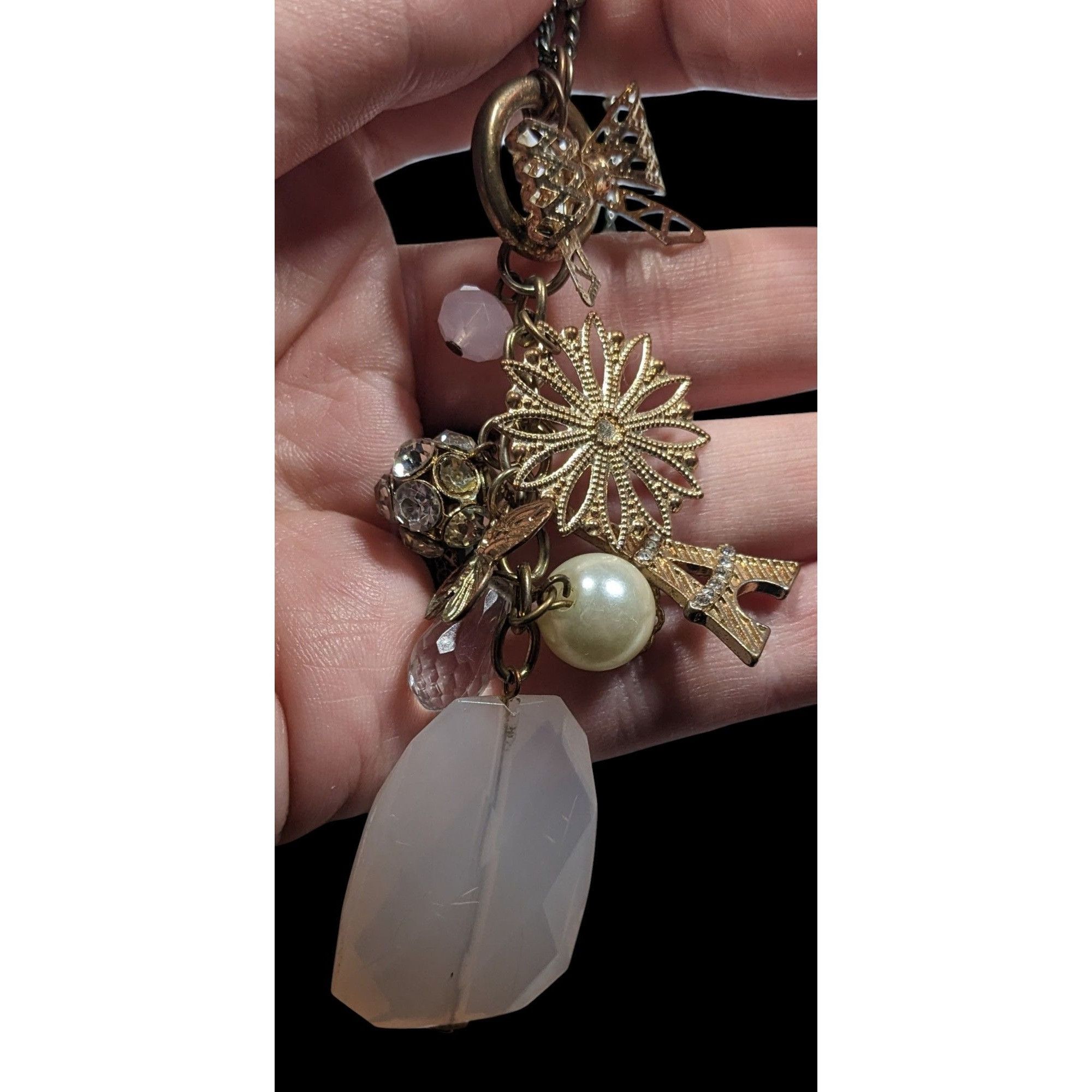 Other Coquette Y2K Floral Paris Cluster Charm Pendant Necklace Size ONE SIZE - 3 Thumbnail