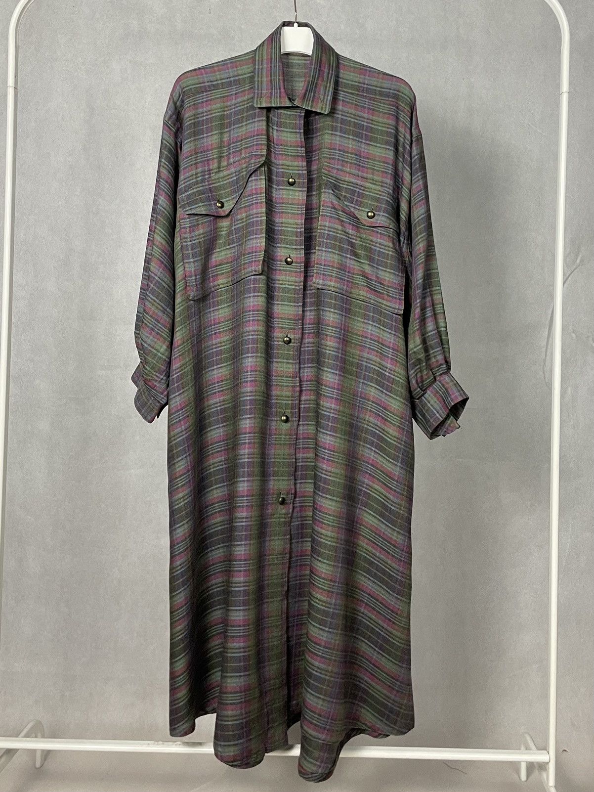 Jil Sander Jil Sander 80s silk wool dress vintage Size L / US 10 / IT 46 - 1 Thumbnail