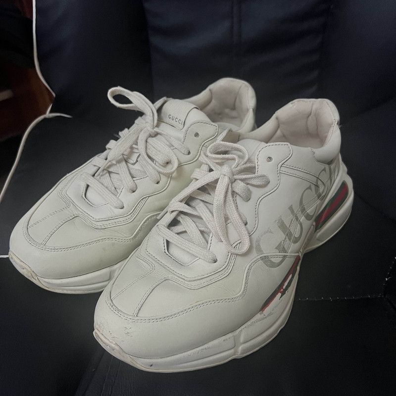 Gucci Gucci Rhyton Low-top Dad Sneakers in Ivory Size US 9 / EU 42 - 1 Thumbnail