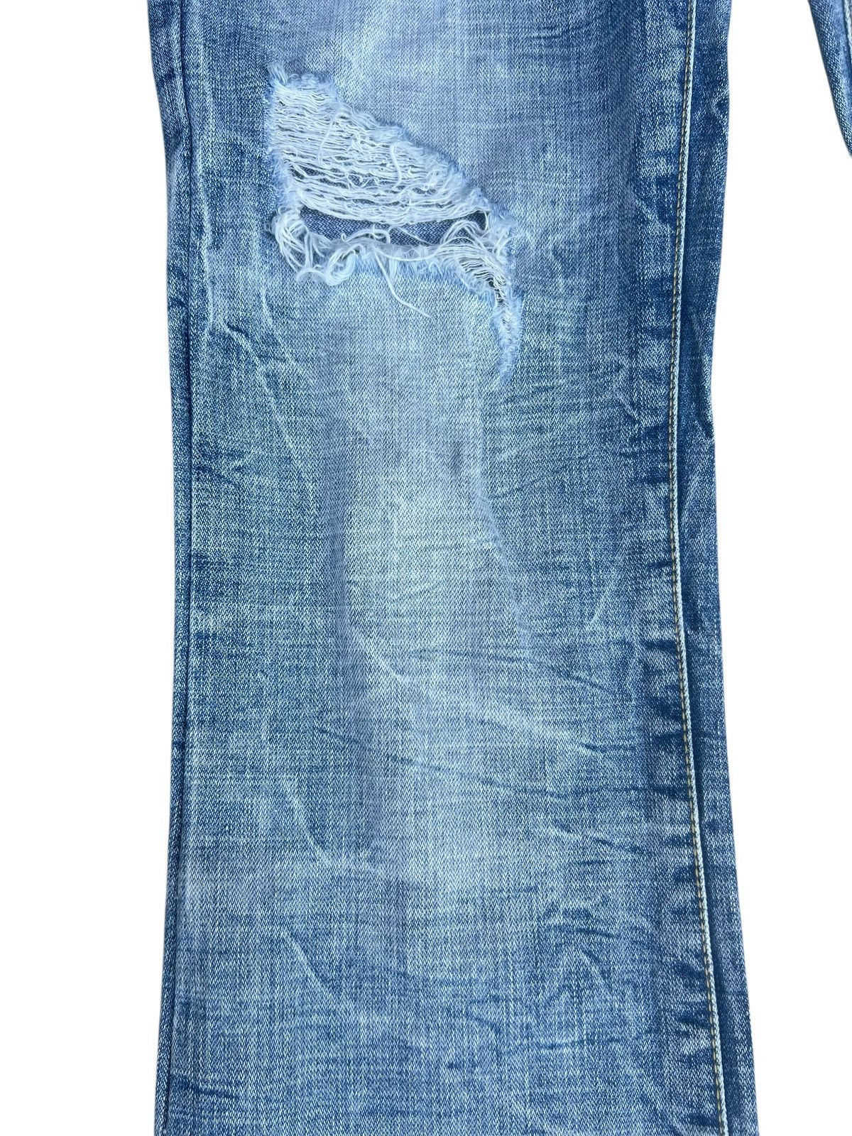 Japanese Brand Dirty Mud Ozz-First PinBall Distress Rip Denim Flare Jeans Size US 29 - 7 Thumbnail