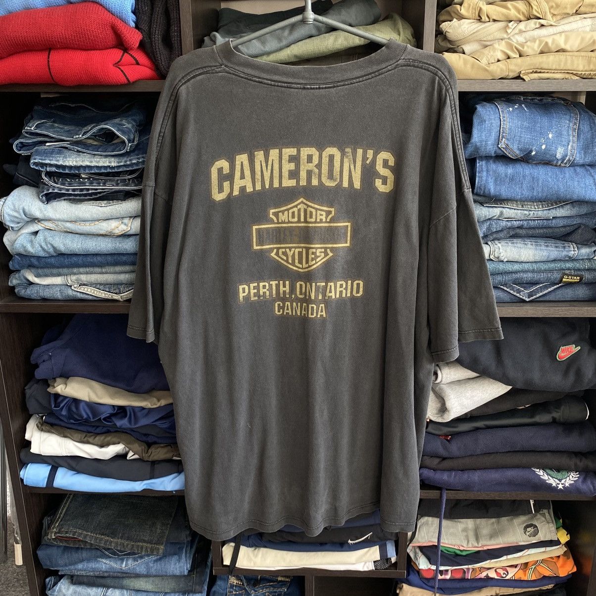 Harley Davidson Vintage Harley Davidson Cameron Big Logo 90’s USA tee Size US XL / EU 56 / 4 - 2 Thumbnail