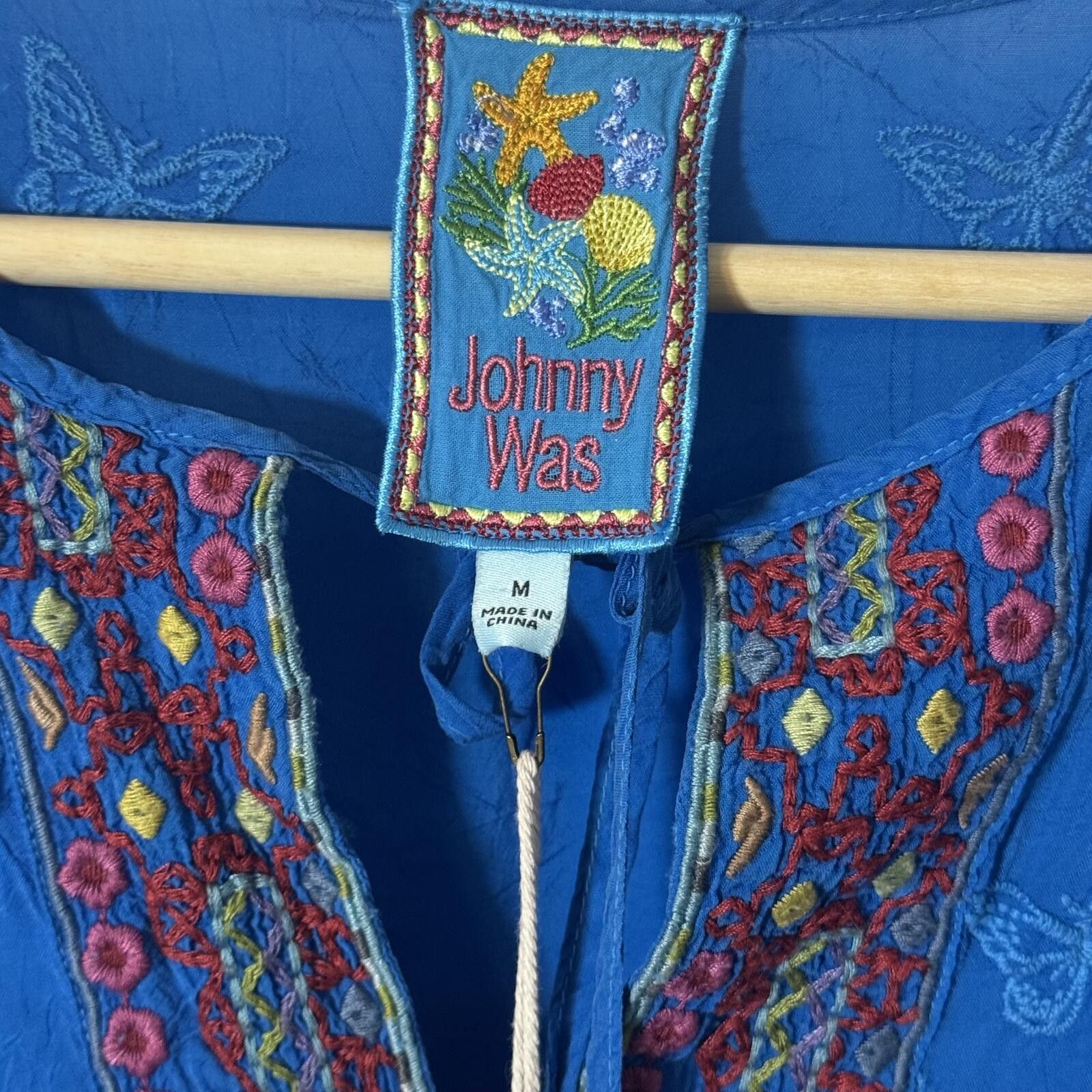Other NWT Johnny Was Embroidered Boho Dress with Eyelet Sleeves Size M / US 6-8 / IT 42-44 - 4 Thumbnail