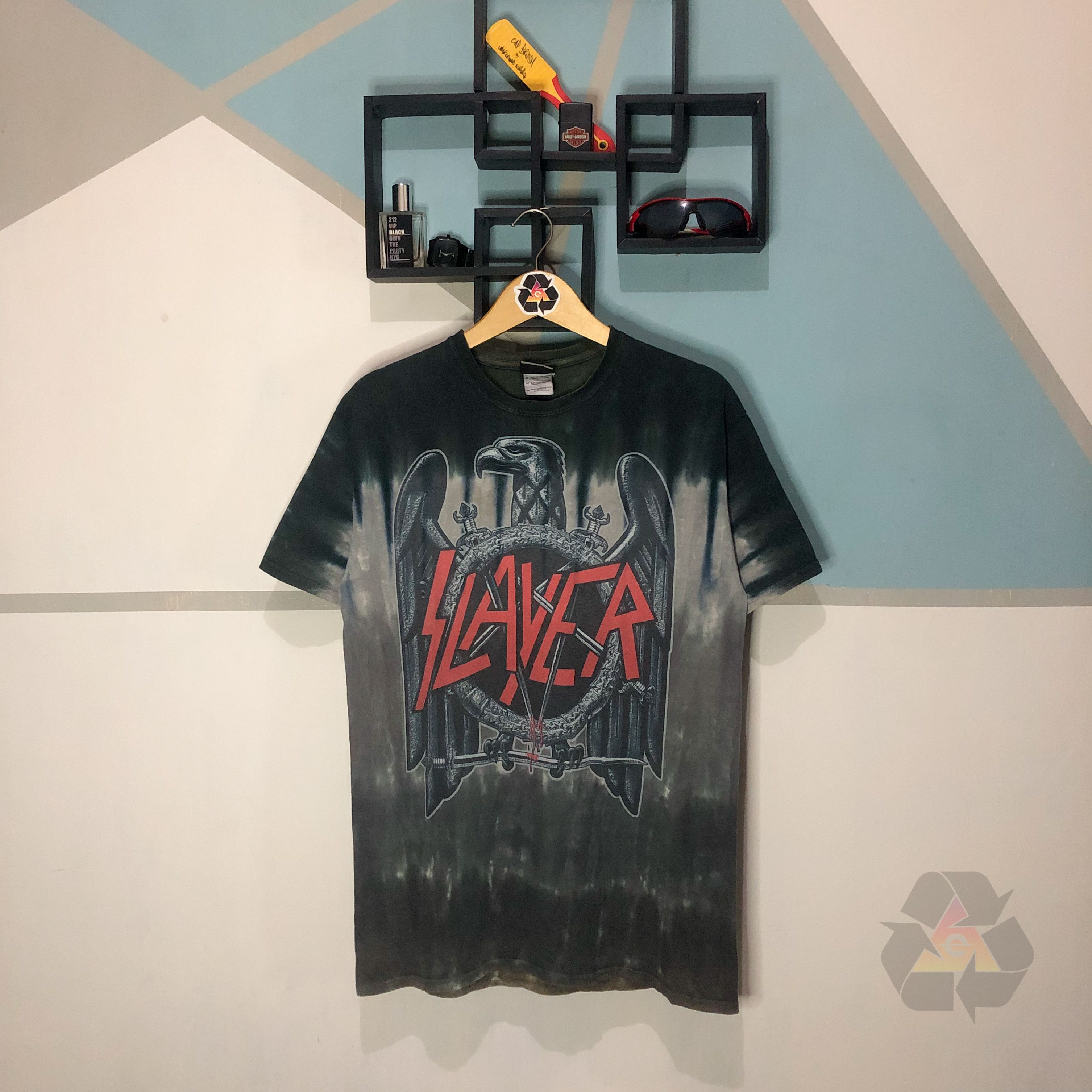 Band Tees RARE Vintage Slayer Allover Print Eagle Full Print AOP Size US M / EU 48-50 / 2 - 2 Thumbnail
