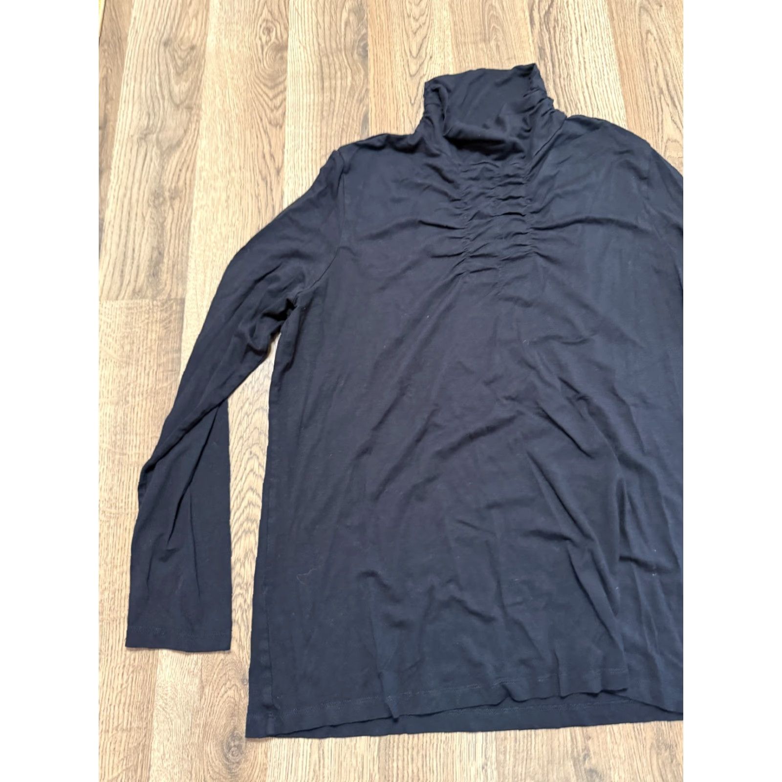 Vintage Bonita Shirt Women XL Black Long Sleeve Turtleneck Casual Modern Basic Stretch Shirt Size XL / US 12-14 / IT 48-50 - 3 Thumbnail