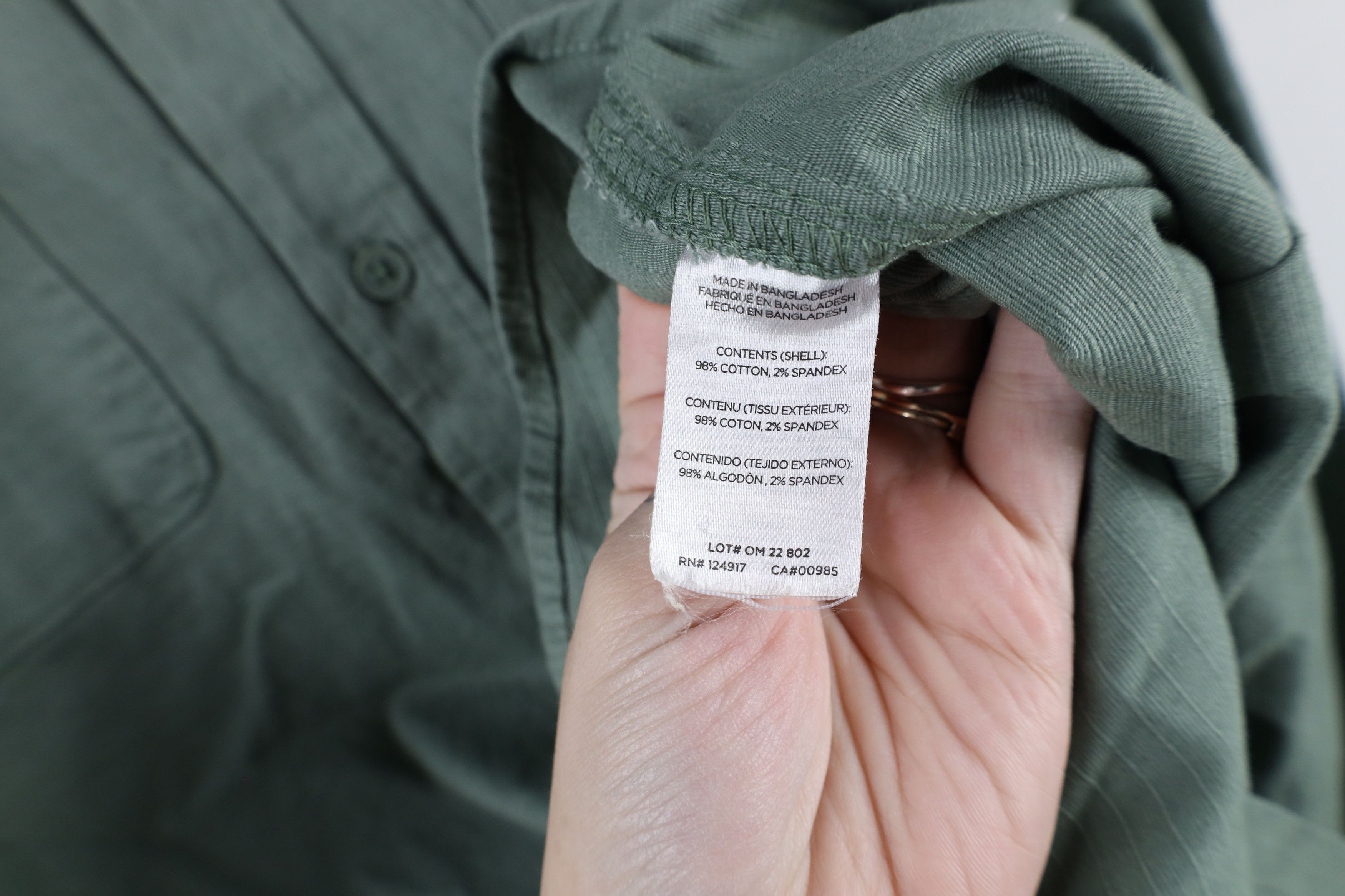 Vintage Onia Ripstop Collared Button Shirt Green Cotton Size US L / EU 52-54 / 3 - 8 Thumbnail