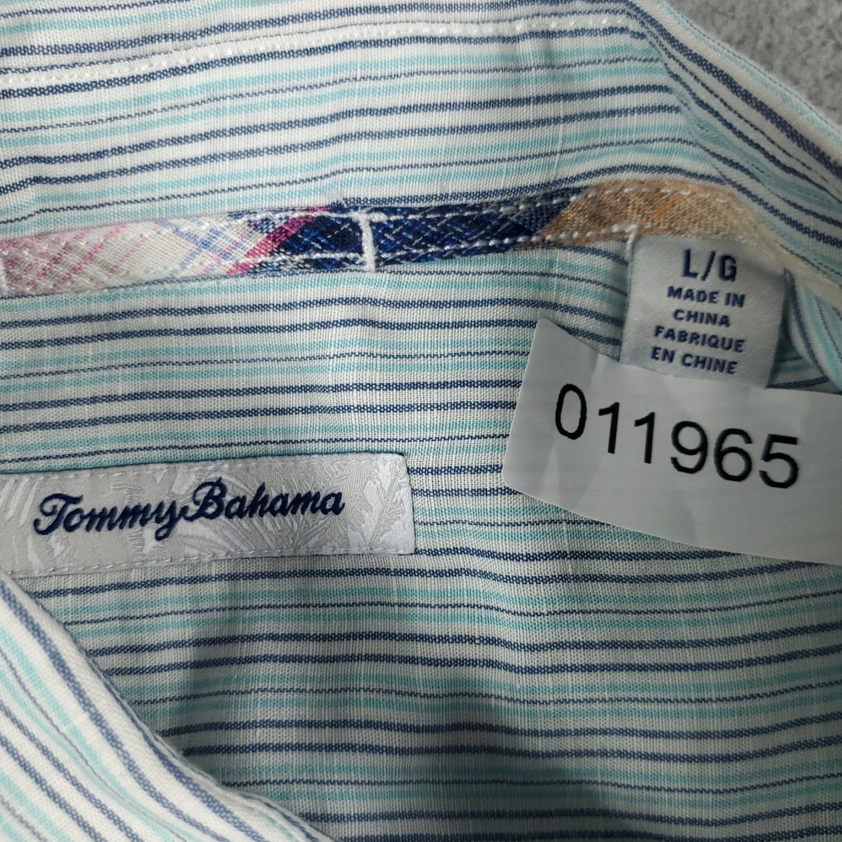 Tommy Hilfiger Tommy Hilfiger Blue Striped Casual Shirt Mens Long Sleeve Button Up Size Large Size US L / EU 52-54 / 3 - 6 Thumbnail