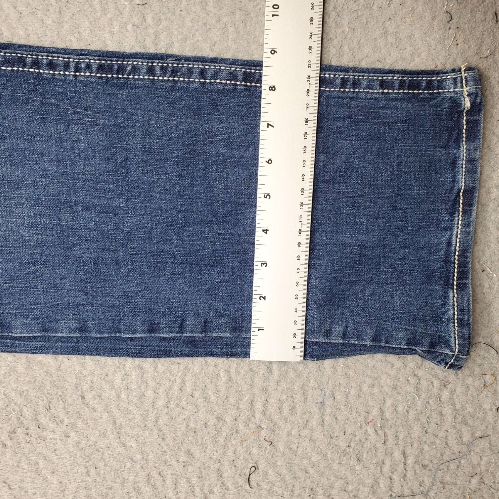 Denime Axel Jeans Mens Bootcut 32x32 Blue Denim Stretch Slim Contrast Stitch AXMB0056 Jeans Mens Size 32 Blue 5-Pocket Outdoor Vintage NWT Size US 32 / EU 48 - 5 Thumbnail