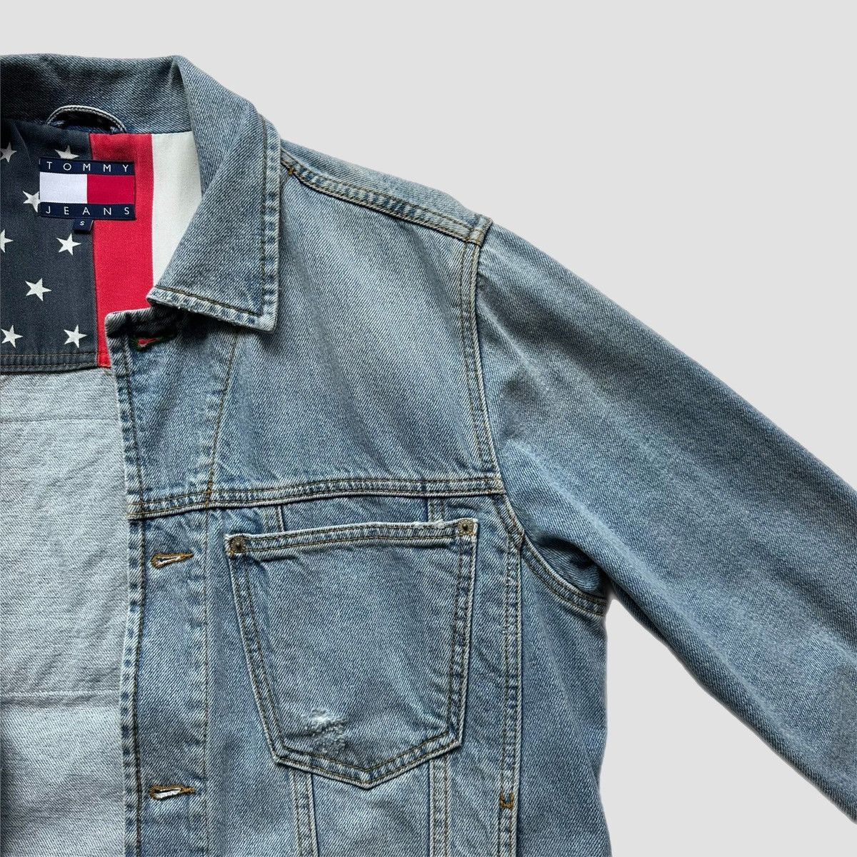Tommy Jeans Tommy Jeans Flag Logo Denim Jacket Size US S / EU 44-46 / 1 - 4 Thumbnail