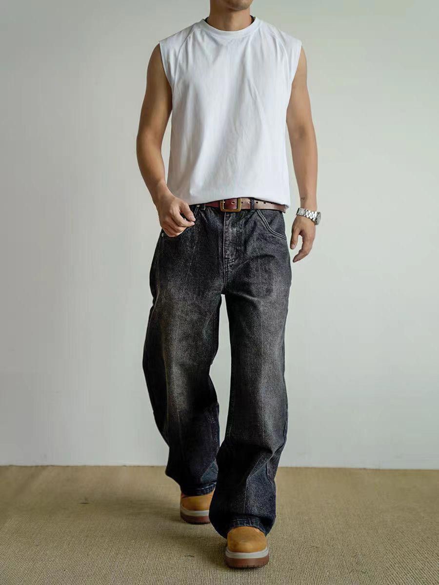 Washed Baggy Denim Jeans