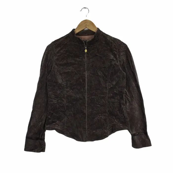 Vintage Vtg 80' THOMAS BURBERRY Velvet Jacket Sweater Parka Coat Size L / US 10 / IT 46 - 1 Thumbnail