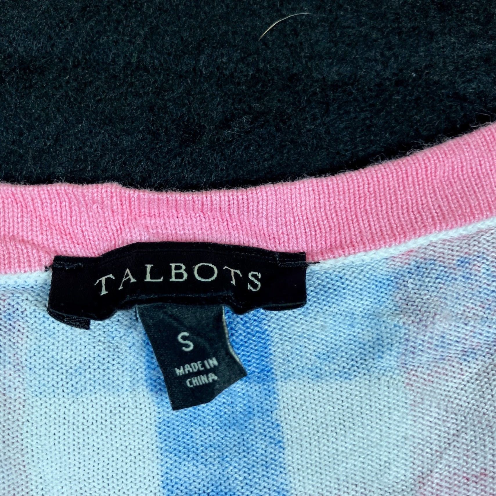 Talbots Talbots Womens Sweater White Plaid Short Sleeve Button Down Cotton Blend S Size S / US 4 / IT 40 - 6 Thumbnail