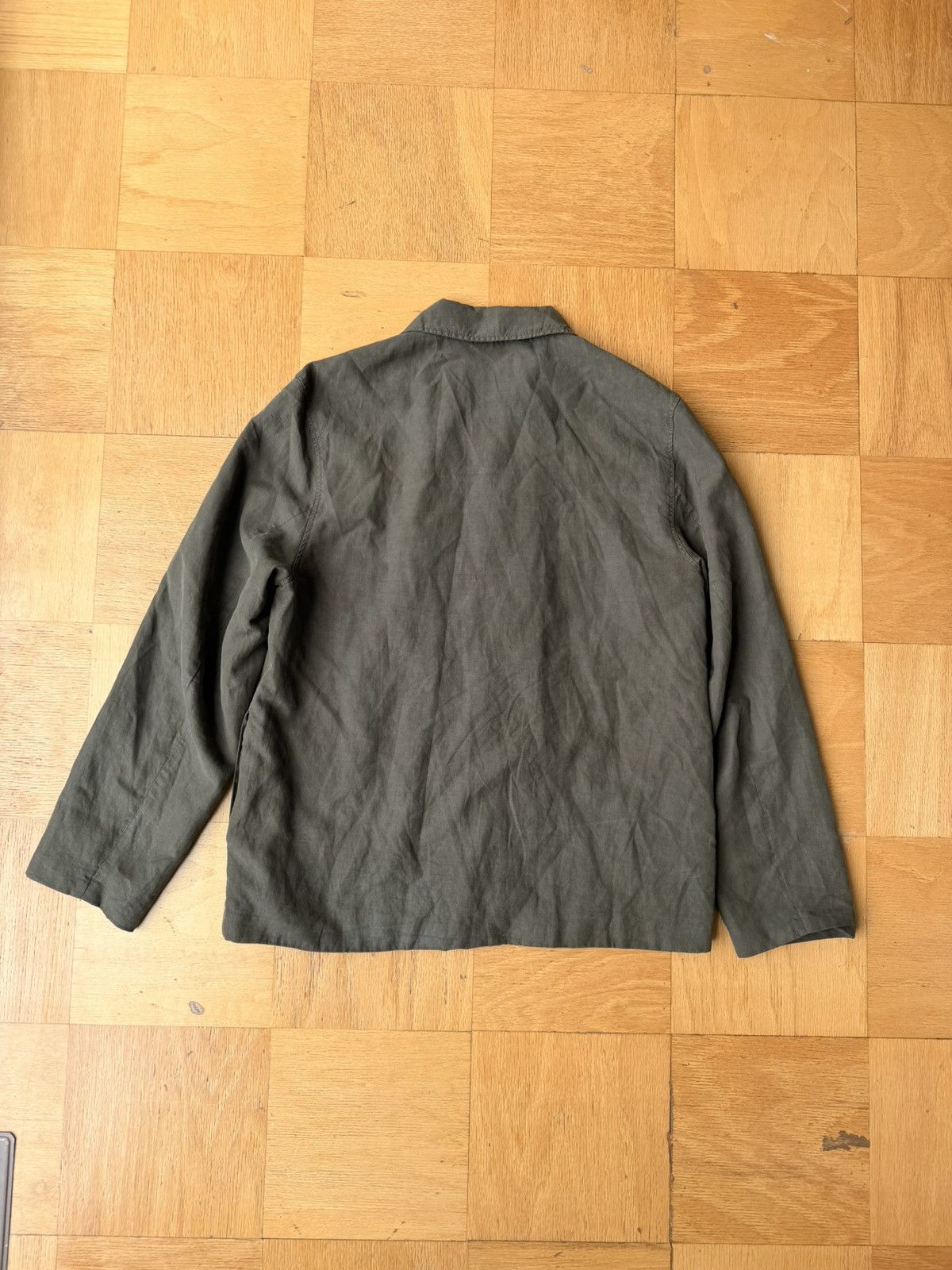 Officine Generale Officine Générale Harrison Linen Cotton Overshirt - Green Size US M / EU 48-50 / 2 - 6 Thumbnail