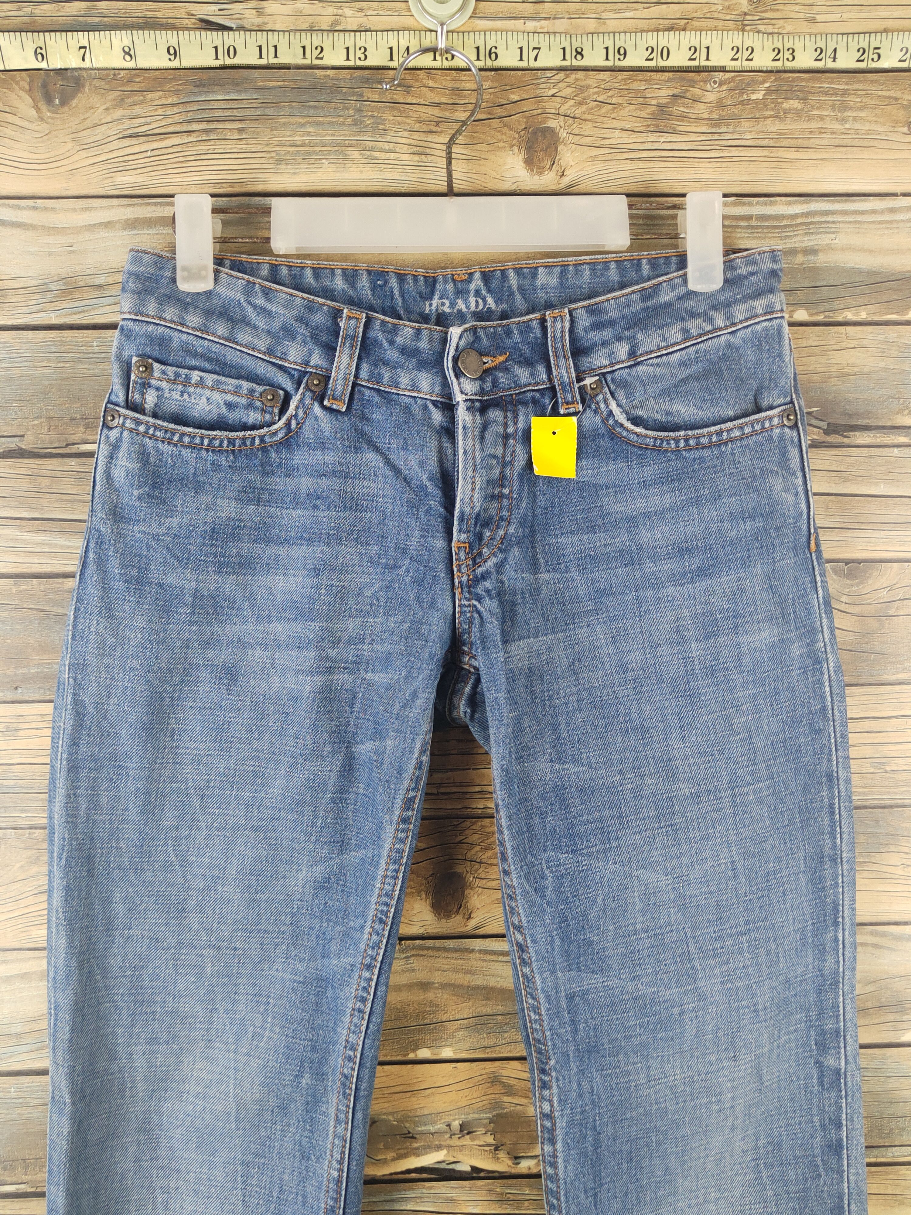 Prada DL Prada Blue Distressed Ripped Jeans #2778 Size 29" - 2 Thumbnail