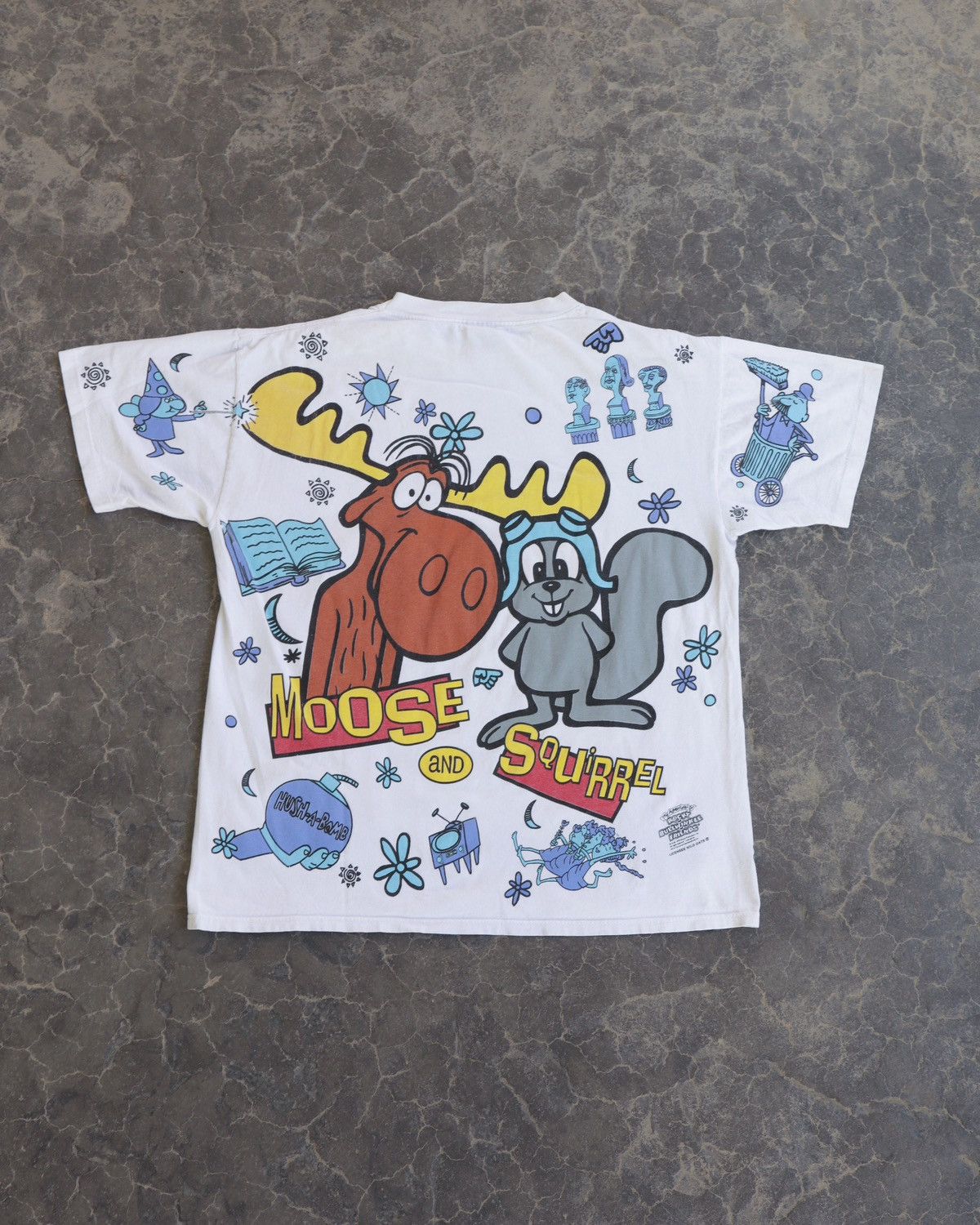 Vintage Vintage Moose and Squirrel AOP Print White Grail Tee Size US L / EU 52-54 / 3 - 3 Thumbnail