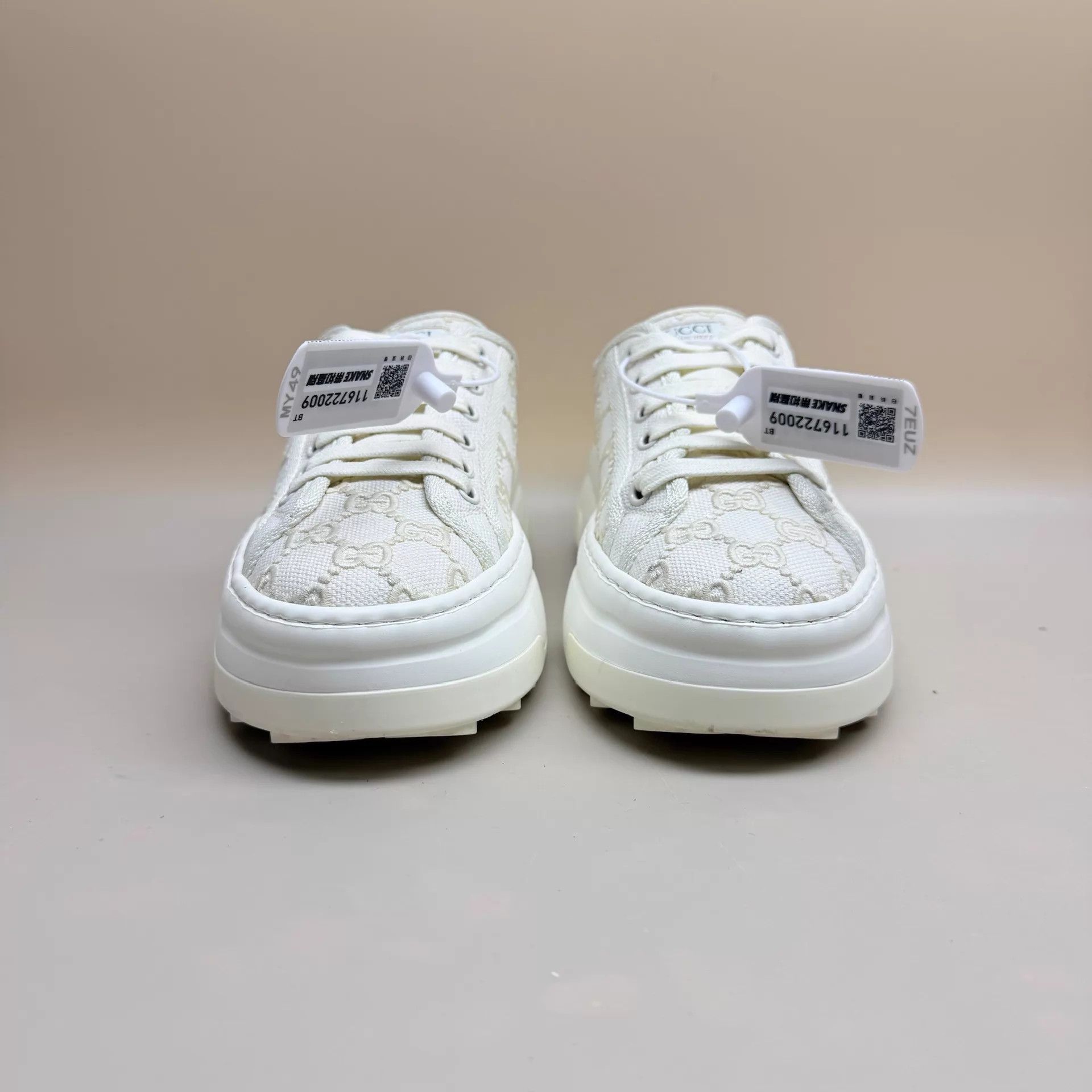Gucci GUCCI Ivory White C Logo Platform Shoes 37 99 New Size US 6.5 / IT 36.5 - 2 Thumbnail