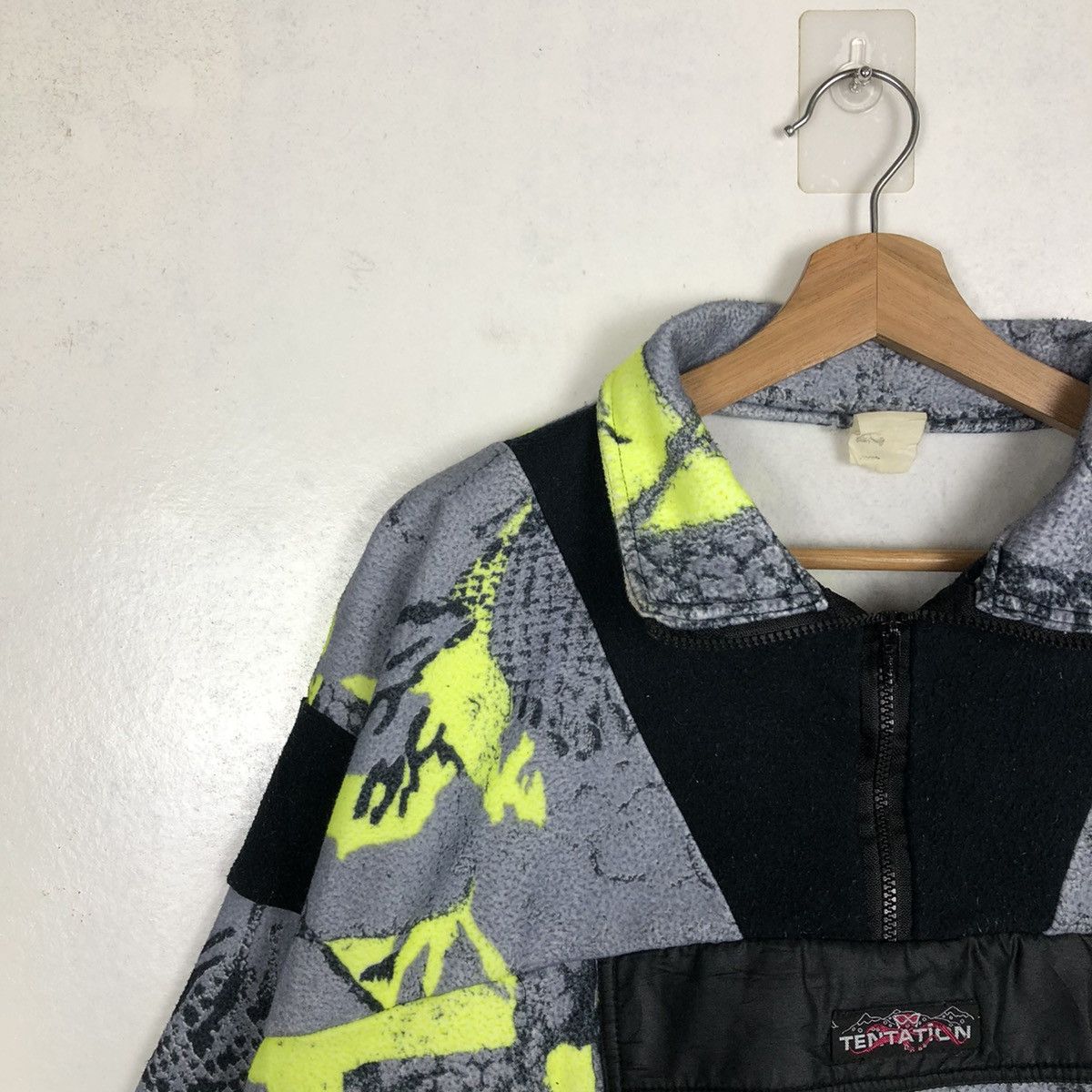 Japanese Brand VINTAGE TENTATION ANORAK FLEECE JACKET RARE DESIGN LIGHTING Size US M / EU 48-50 / 2 - 5 Thumbnail