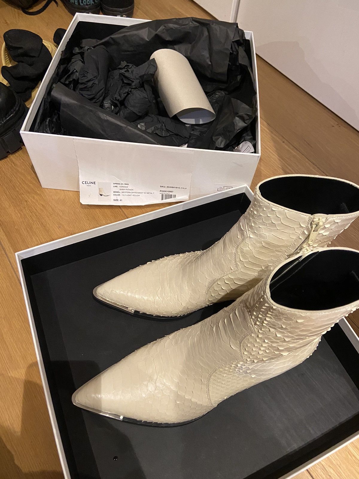 Celine python boots online