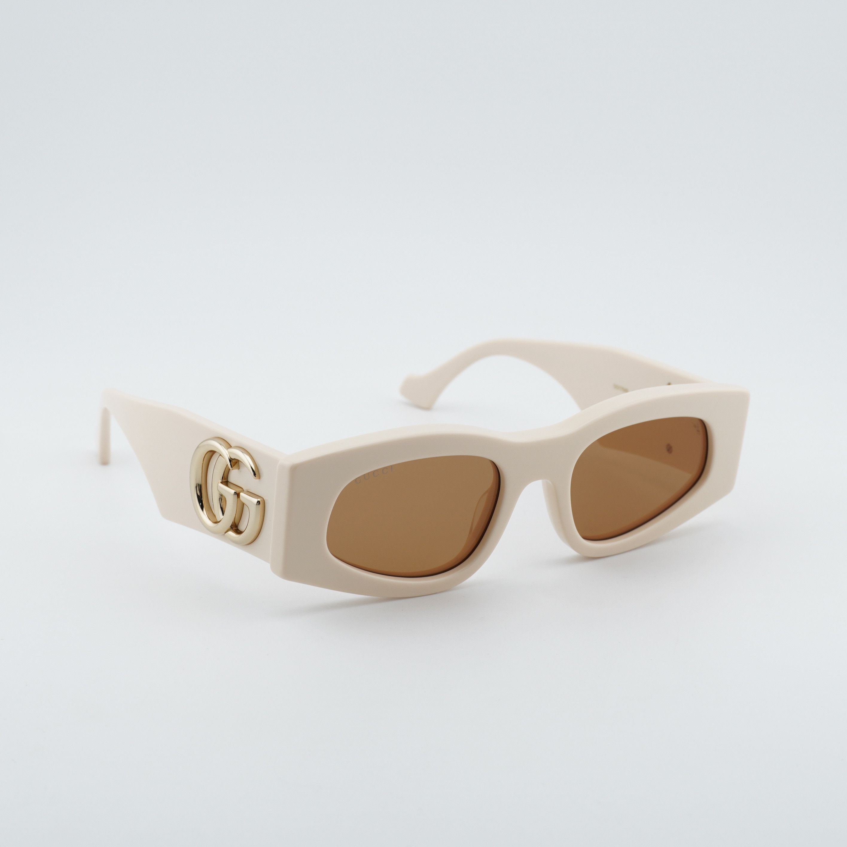 Gucci Gucci GG1754S 003 Women Sunglasses Beige Rectangle Frame Size ONE SIZE - 8 Thumbnail