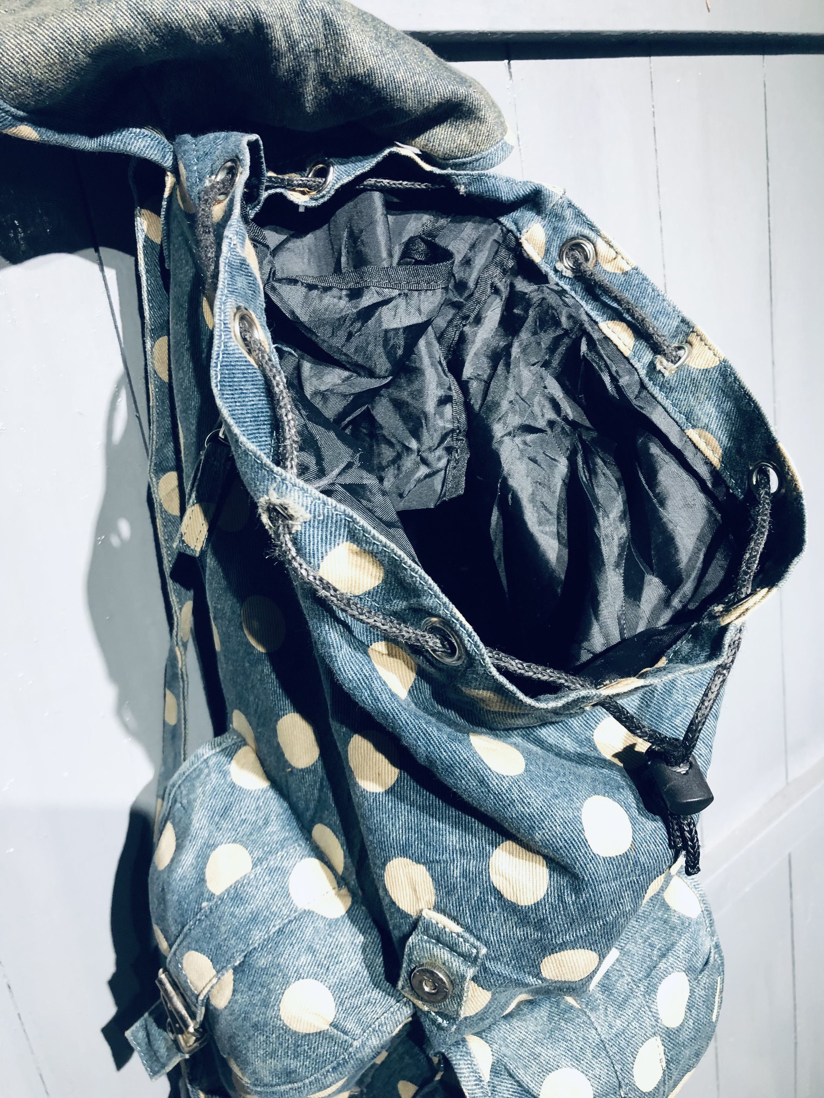 Japanese Brand Japanese Polkadot Multipocket Outside Style Backpack Size ONE SIZE - 5 Thumbnail