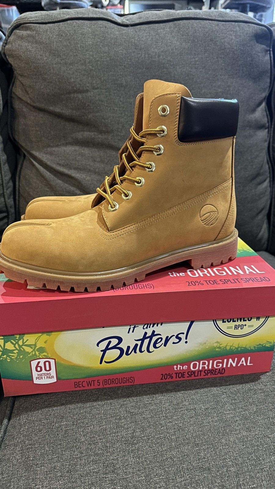 ESENES WORLDWIDE Esenes Tabi Timbs - Sz 12 Size US 12 / EU 45 - 4 Thumbnail