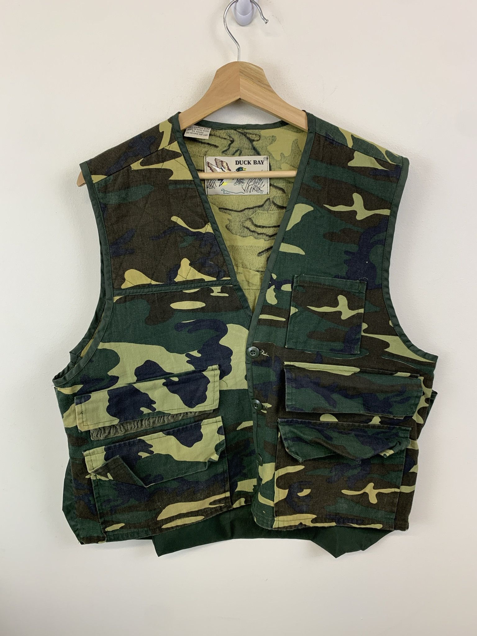 Vintage Vintage 90s Duck Bay Woodland Hunting Vest Size L Size US L / EU 52-54 / 3 - 1 Thumbnail