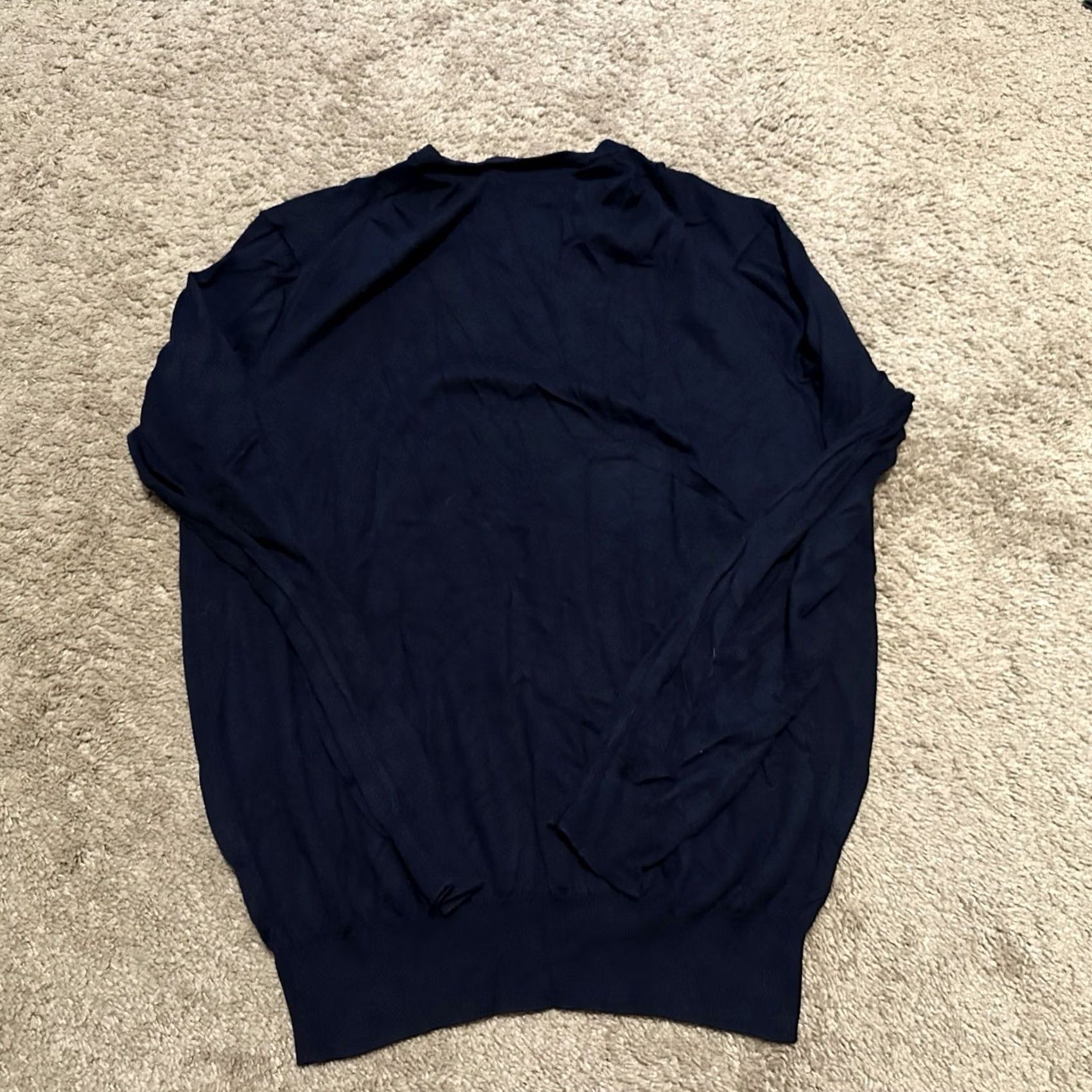 Polo Ralph Lauren Original Title: Polo Ralph Lauren Sweatshirt Mens Large Pullover V Neck Pima Cotton Pony Blue Size US L / EU 52-54 / 3 - 4 Thumbnail
