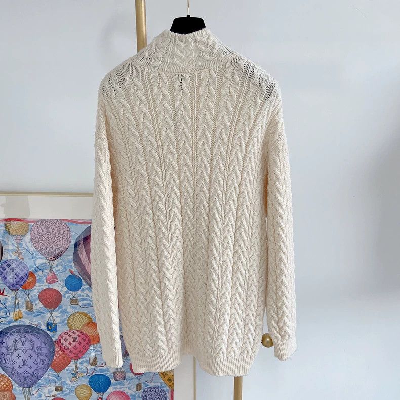 Loewe LOEWE White high collar sweater Size M / US 6-8 / IT 42-44 - 2 Thumbnail