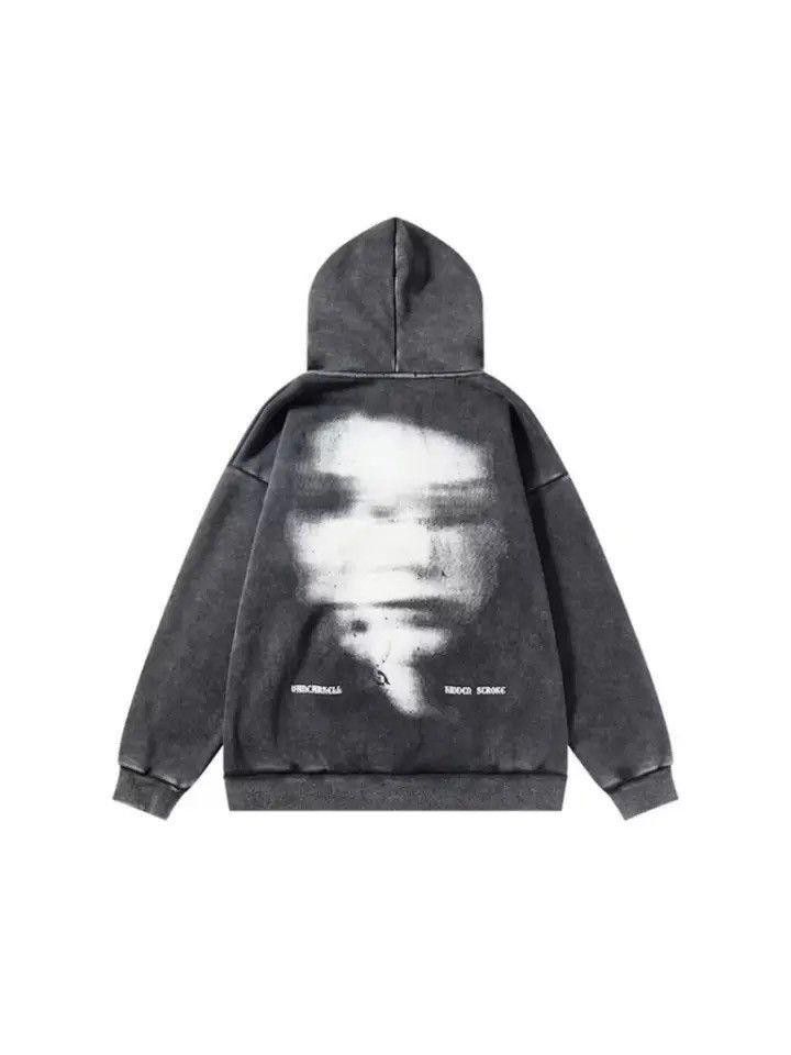 Japanese Brand Face Graphic Bleached Full Zip Hoodie Size US M / EU 48-50 / 2 - 6 Thumbnail