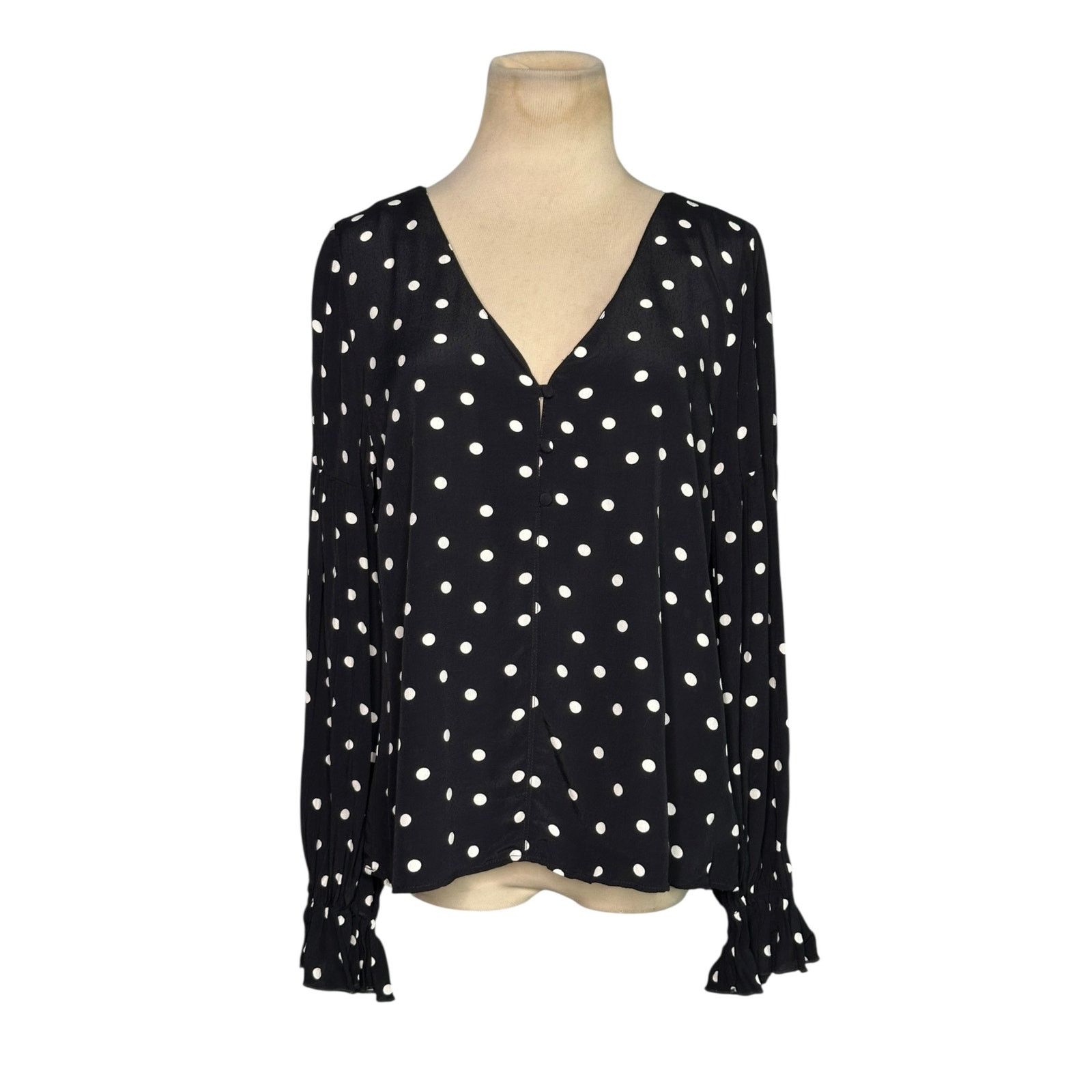 Sanctuary Sanctuary polka dots long sleeves tunic blouse size XS Size XS / US 0-2 / IT 36-38 - 12 Thumbnail
