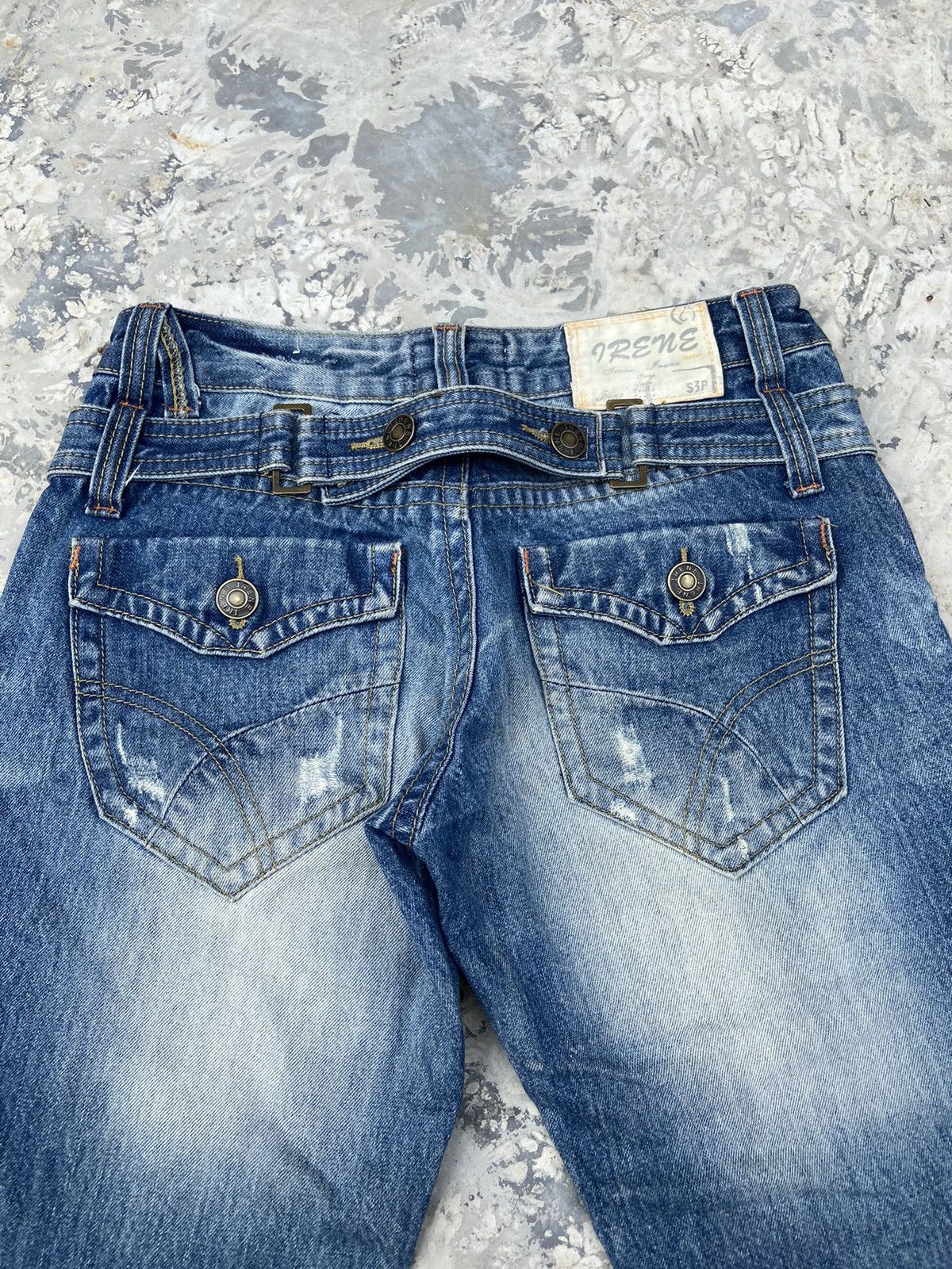 If Six Was Nine × Le Grande Bleu (L.G.B.) × Vintage Irene short denim pants below the knee Size 27" / US 4 / IT 40 - 4 Thumbnail