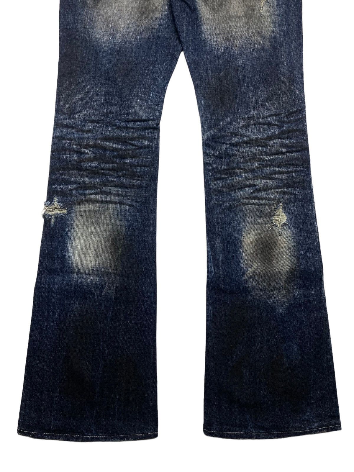 14th Addiction 2000s FUGA - Dirty Washed Flared Denim Pants Size US 29 - 9 Thumbnail