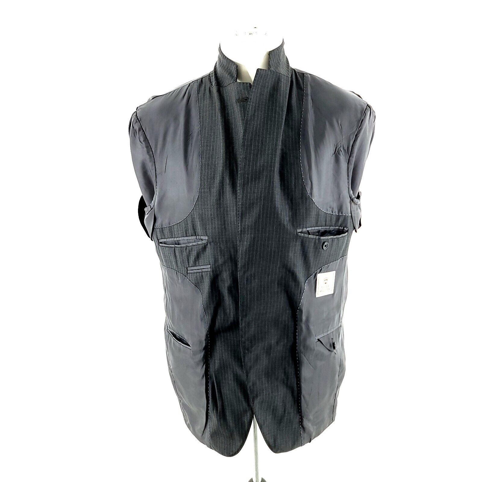 Peter Millar DAMAGED Peter Millar Wool 2 Button Suit Jacket 40S Gray W/ B Size 40S - 11 Thumbnail