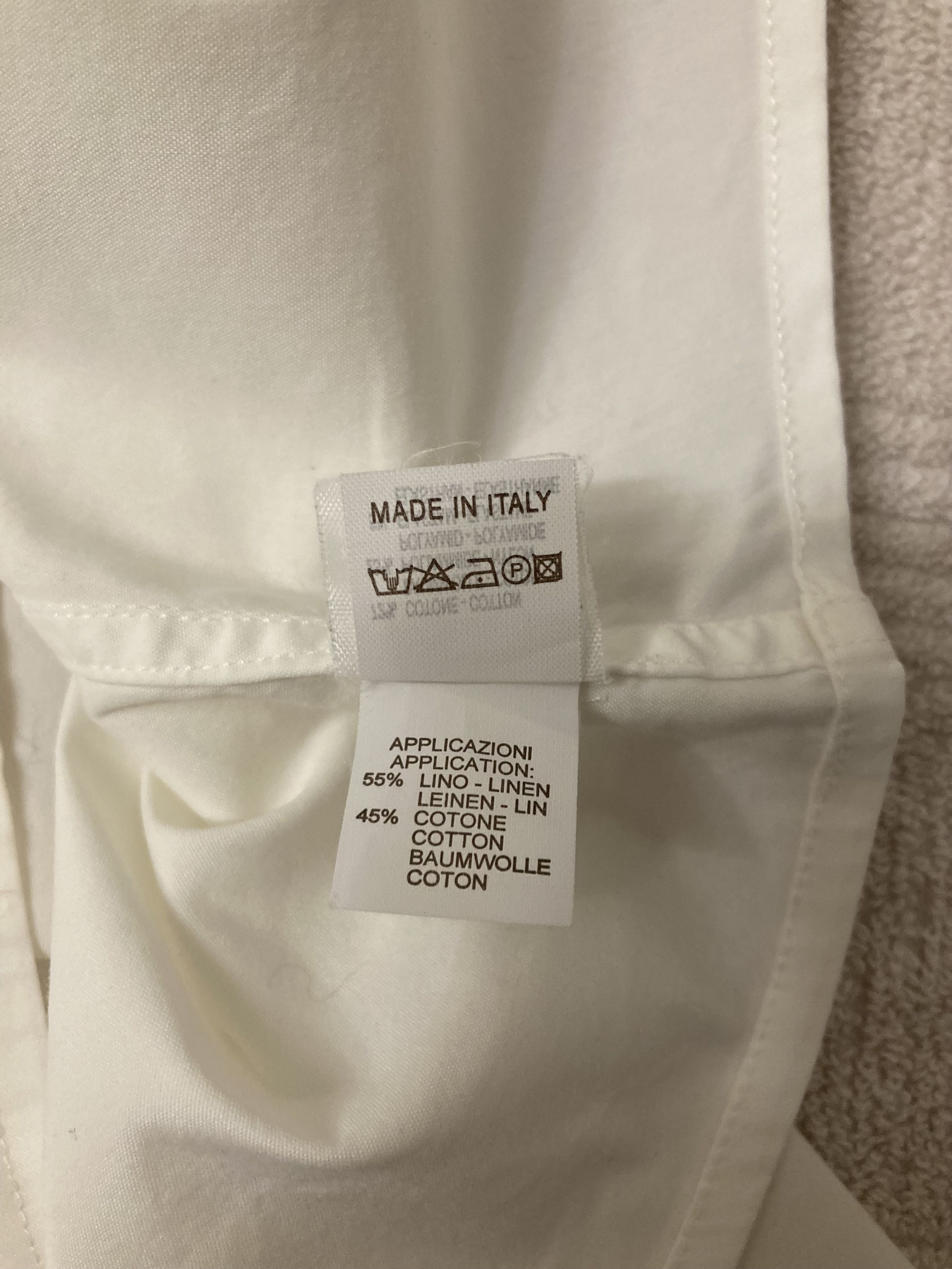 Brunello Cucinelli Brunello Cucinelli Shirt White Short Sleeve Made in Italy Size M / US 6-8 / IT 42-44 - 10 Thumbnail