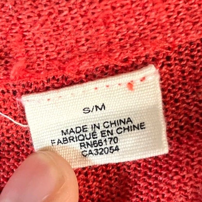 Anthropologie Anthropologie Moth Sweater Orange Wrap Shirt S/M Womens Knit V-Neck Short Sleeve Bohemian Ruffle Size S / US 4 / IT 40 - 7 Thumbnail