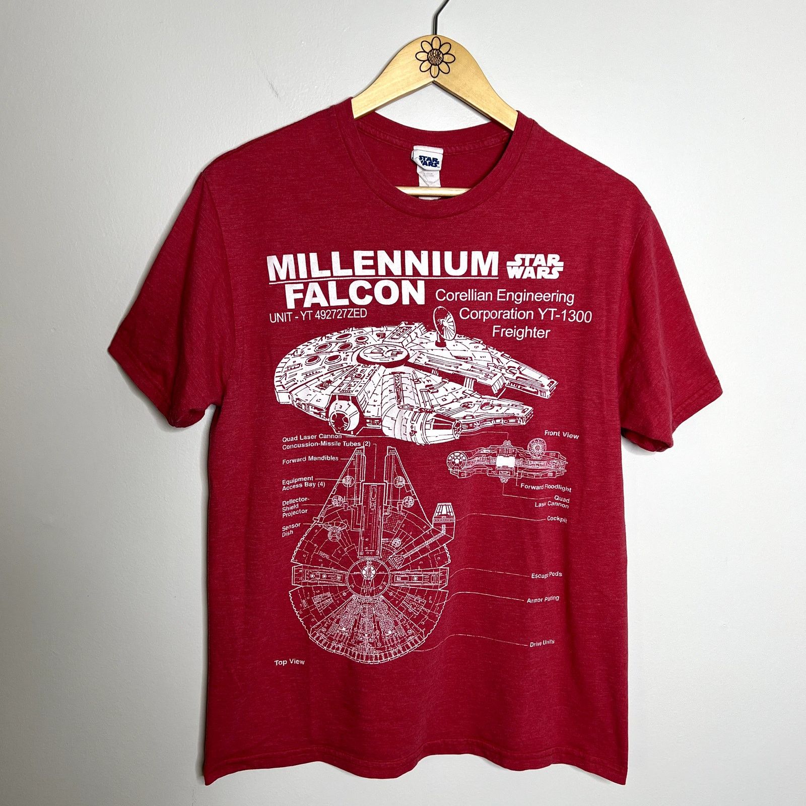 Star Wars Star Wars Millennium Falcon Blueprint Short Sleeve Tee Size US M / EU 48-50 / 2 - 5 Thumbnail