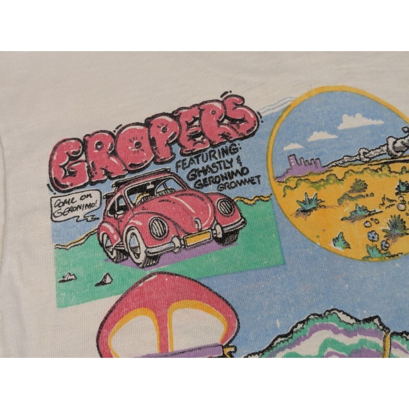 Ocean Pacific Vtg 1987 Ocean Pacific OP Surfing VW Bug Gropers Comic Shirt Size US S / EU 44-46 / 1 - 15 Thumbnail