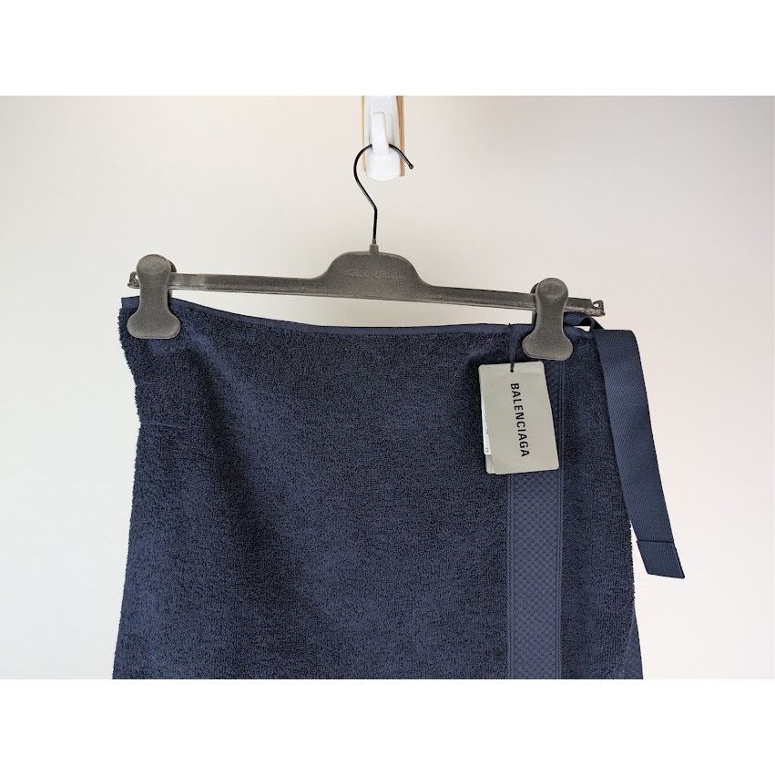 Balenciaga o1rshd1 Size: M / Cotton Skirt Towel in Dark Navy Blue Size 32 - 3 Thumbnail