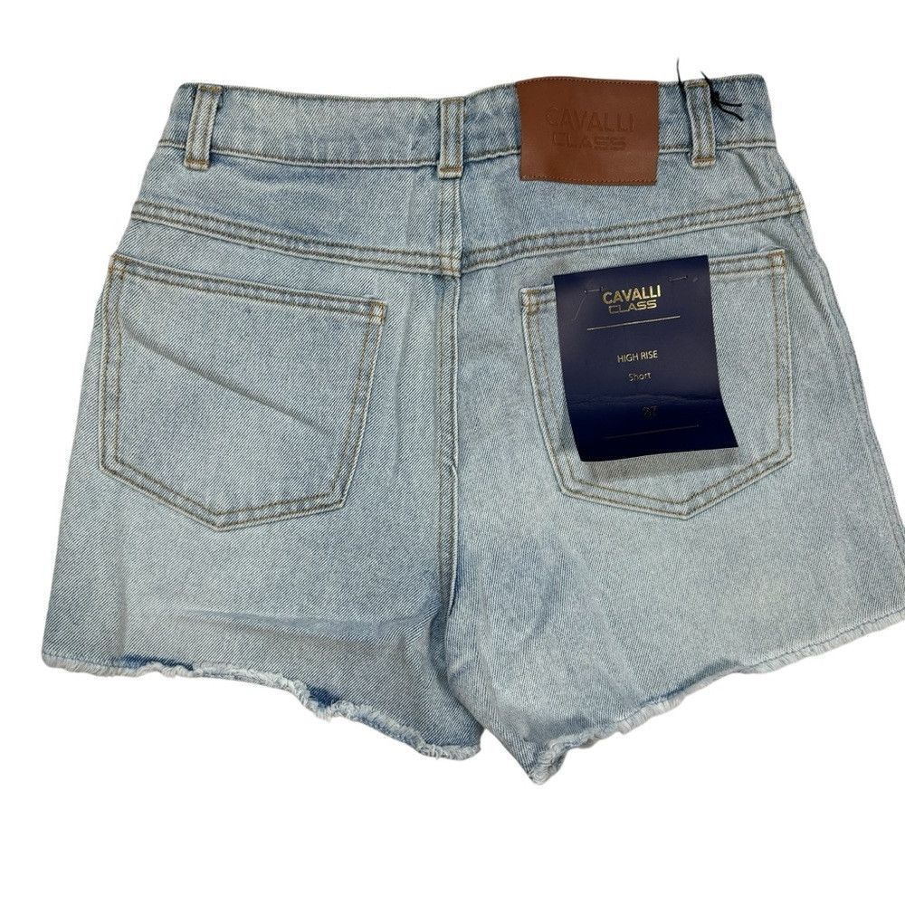 Cavalli Class NWT New $250 Cavalli Class Frayed Hem Denim Shorts Size 27' Size 27" / US 4 / IT 40 - 3 Thumbnail