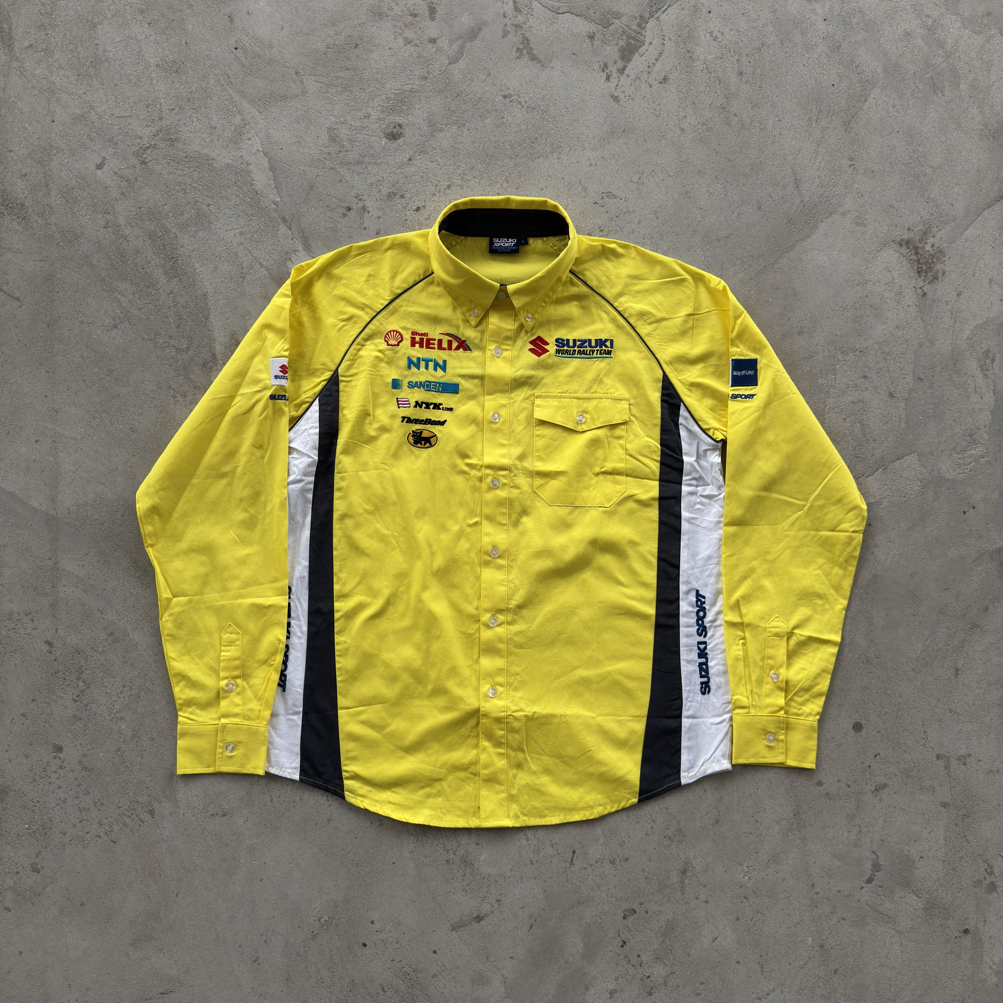 Vintage Vintage 90s Suzuki Sport Racing Button Ups Shirt Size US L / EU 52-54 / 3 - 1 Thumbnail