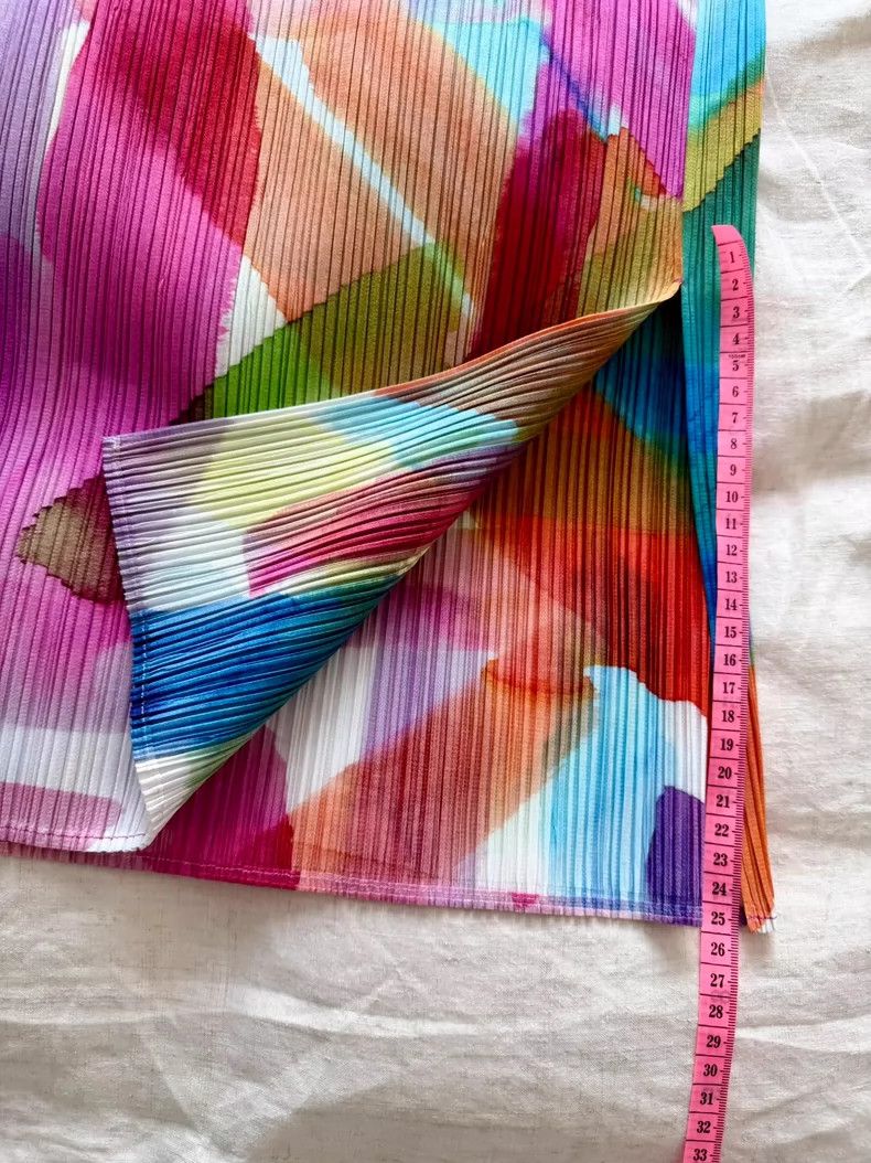 Issey Miyake Issey Miyake size:3 Colorful ink-wash style skirt Size 42" / US 20 - 3 Thumbnail