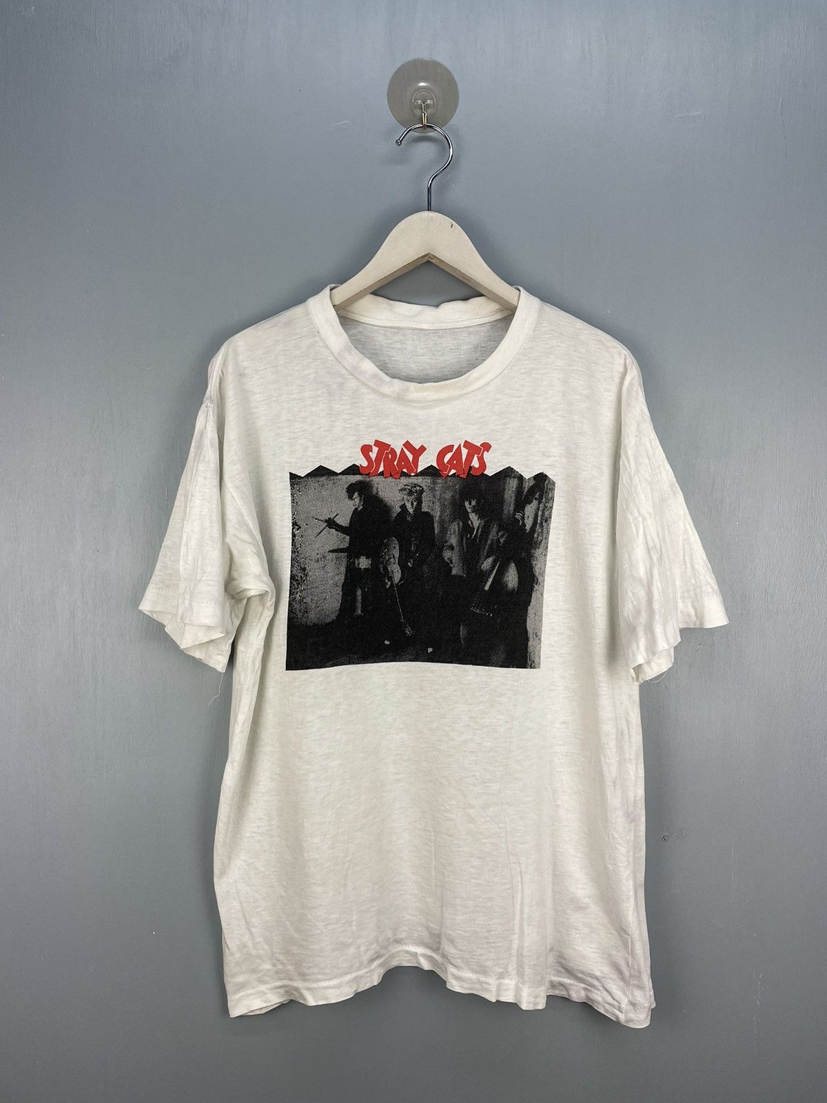 Vintage 90s Stray Cats rockabilly band t shirt