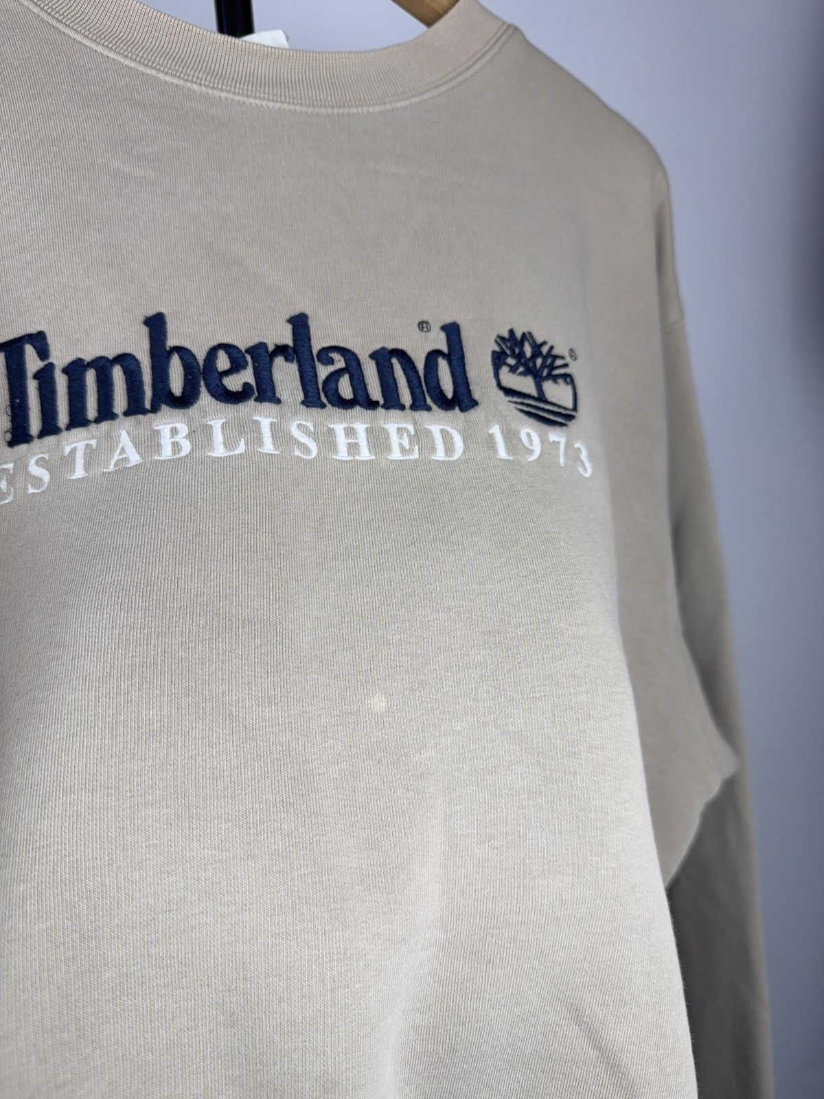 Timberland 00s Timberland Distressed Vintage Logo Crewneck Sweatshirt Size US XL / EU 56 / 4 - 6 Thumbnail