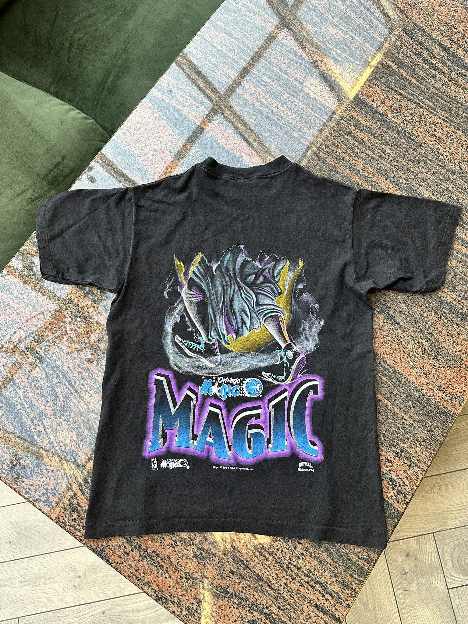 NBA × Nutmeg × Vintage 1993 Orlando Magic Wizard T-Shirt Size US M / EU 48-50 / 2 - 3 Thumbnail