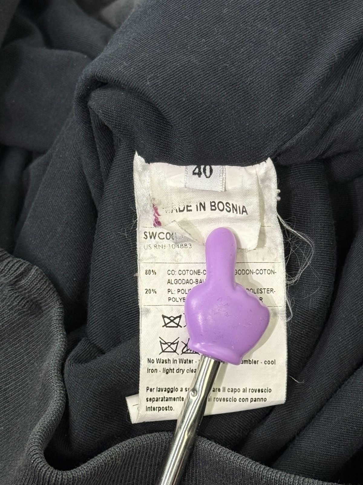 Dolce & Gabbana Dolce & Gabbana Velour Zip Up Hoodie Black Size 40 Size S / US 4 / IT 40 - 8 Thumbnail