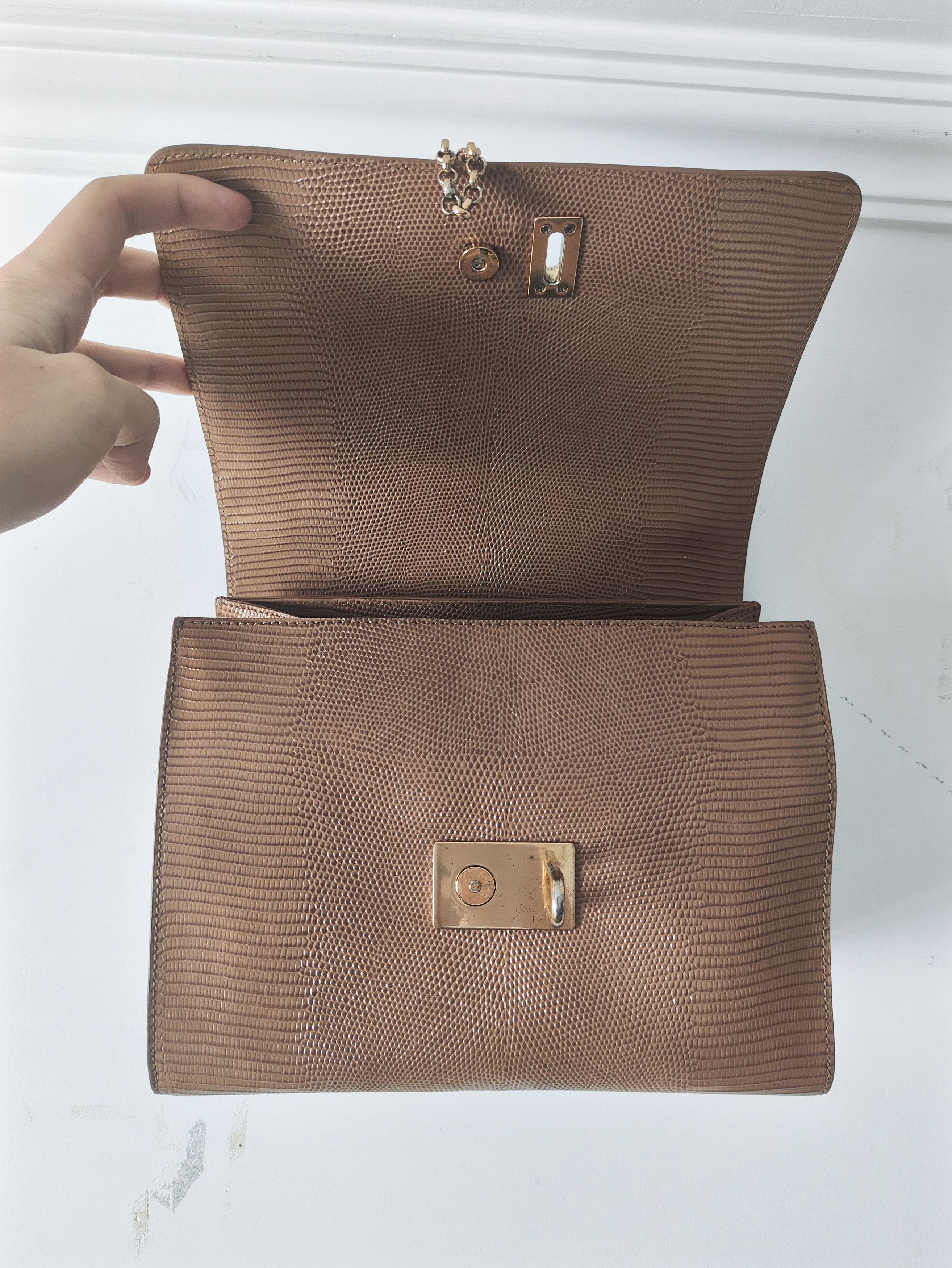 Dolce & Gabbana DG FW15 Lizard Skin Handbag Size ONE SIZE - 4 Thumbnail